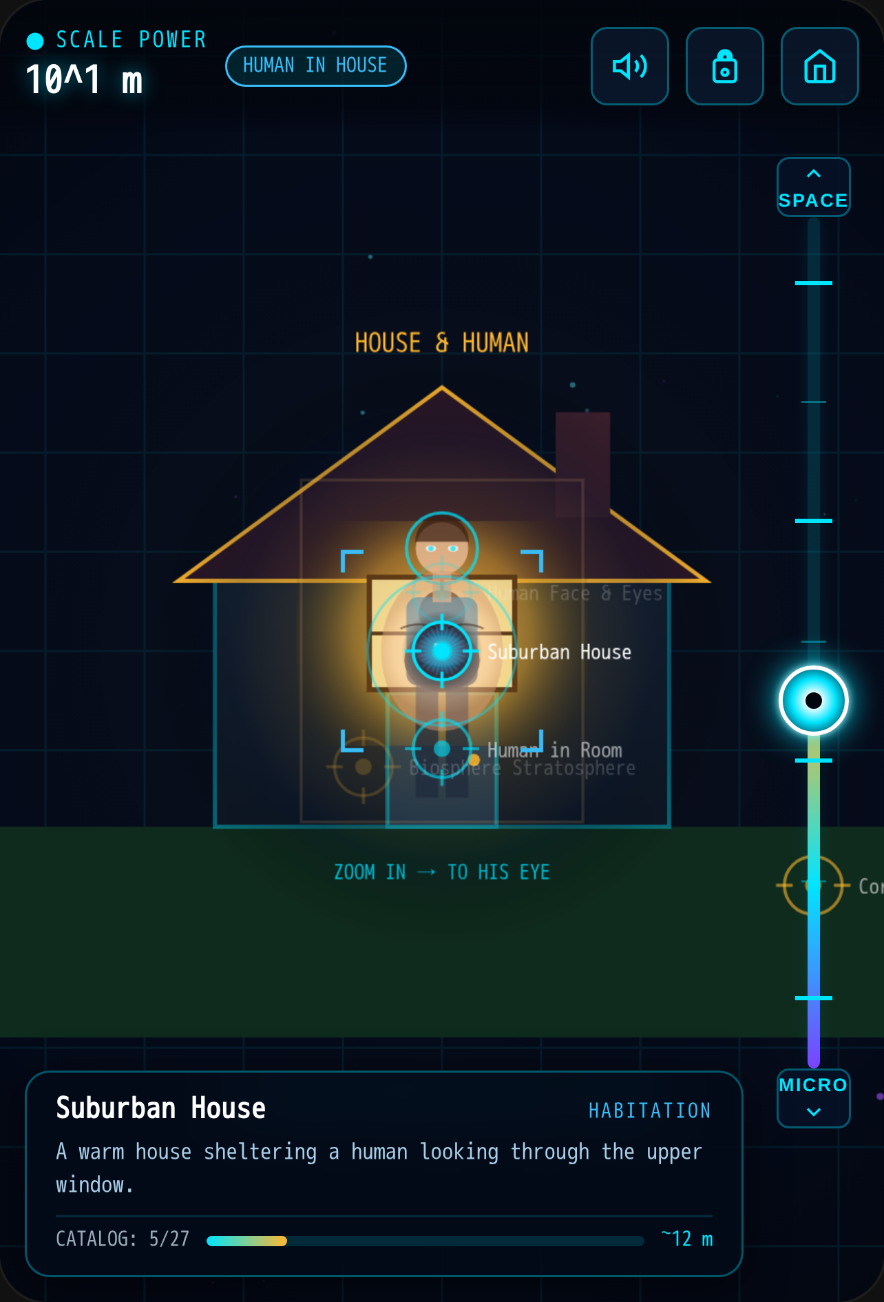 Cosmic Zoom · Scale of the Universe click the lock it gives you admin cover