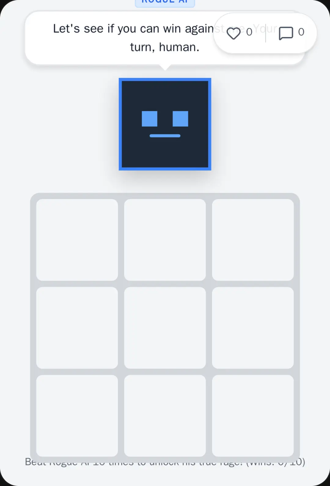 Rogue AI Tic-Tac-Toe cover