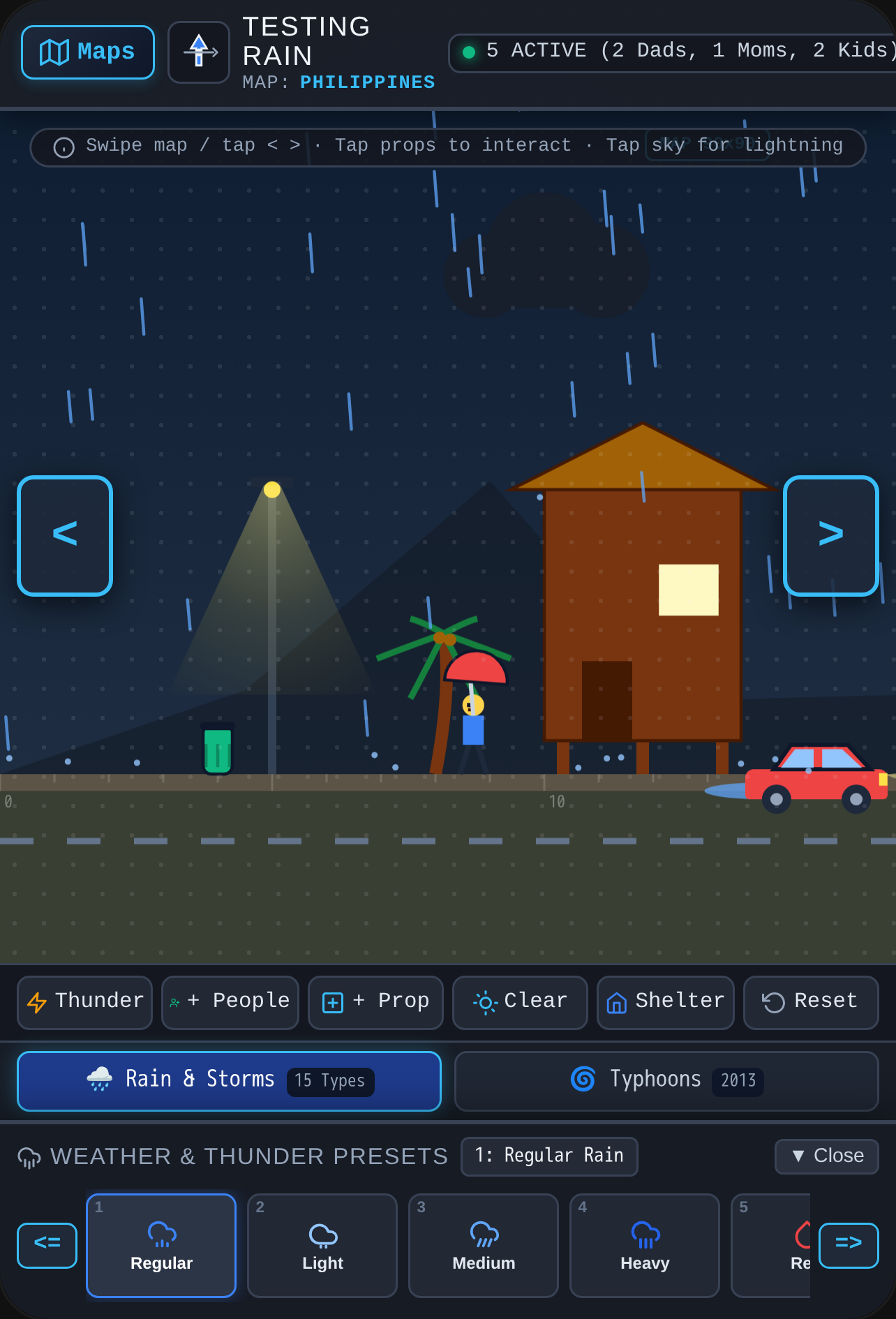 Rain testing cover