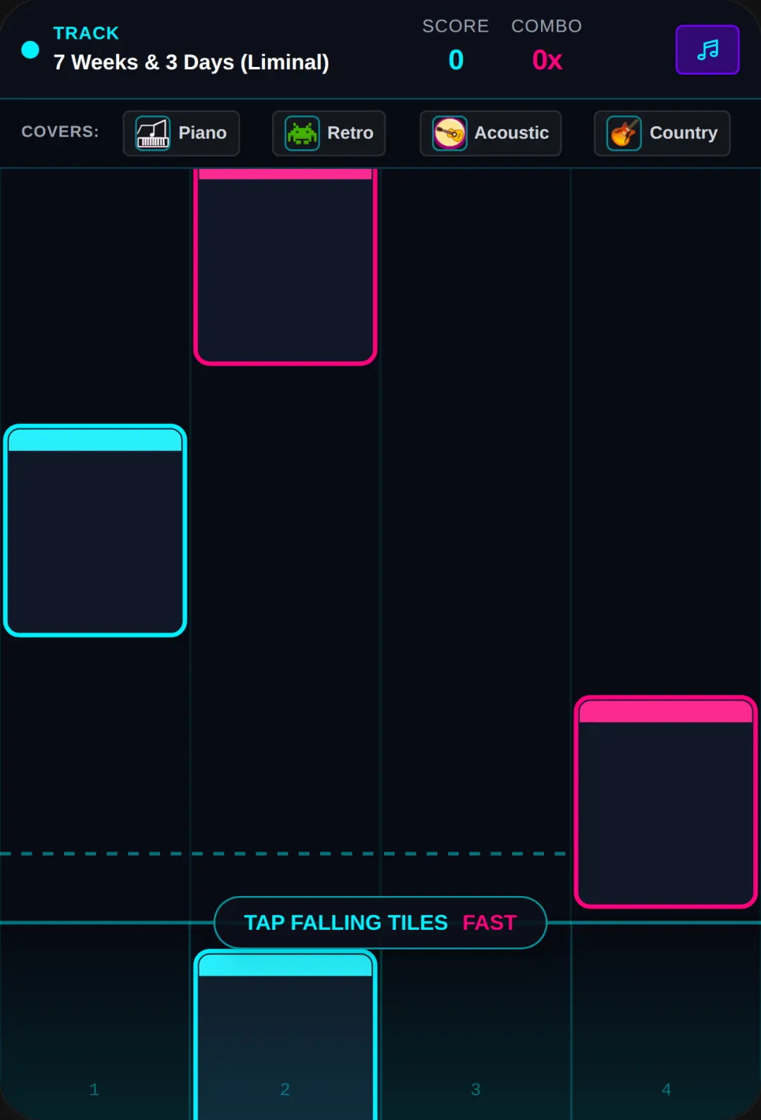 Neon Piano Tiles cover