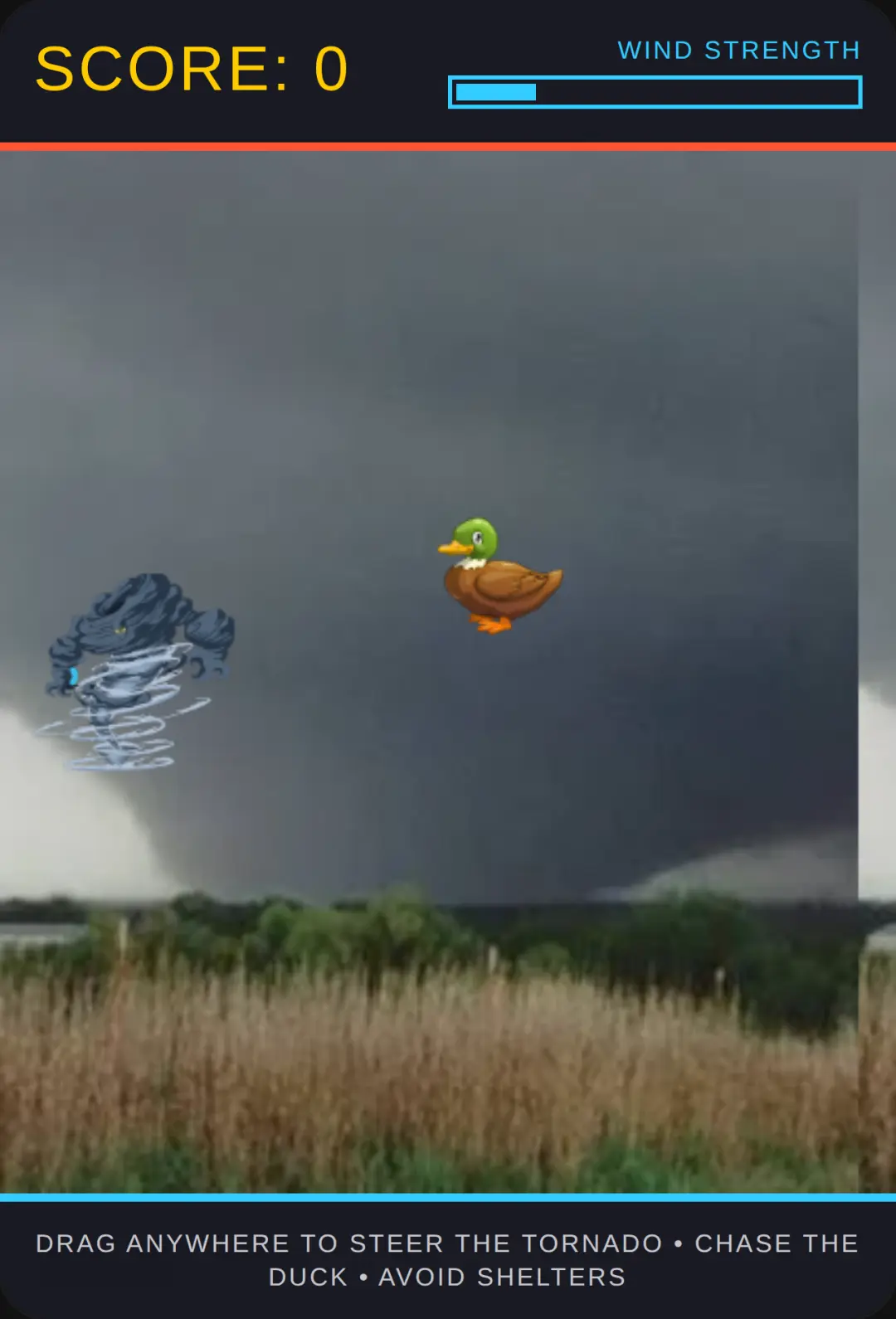 Tornado El Reno vs Duck cover