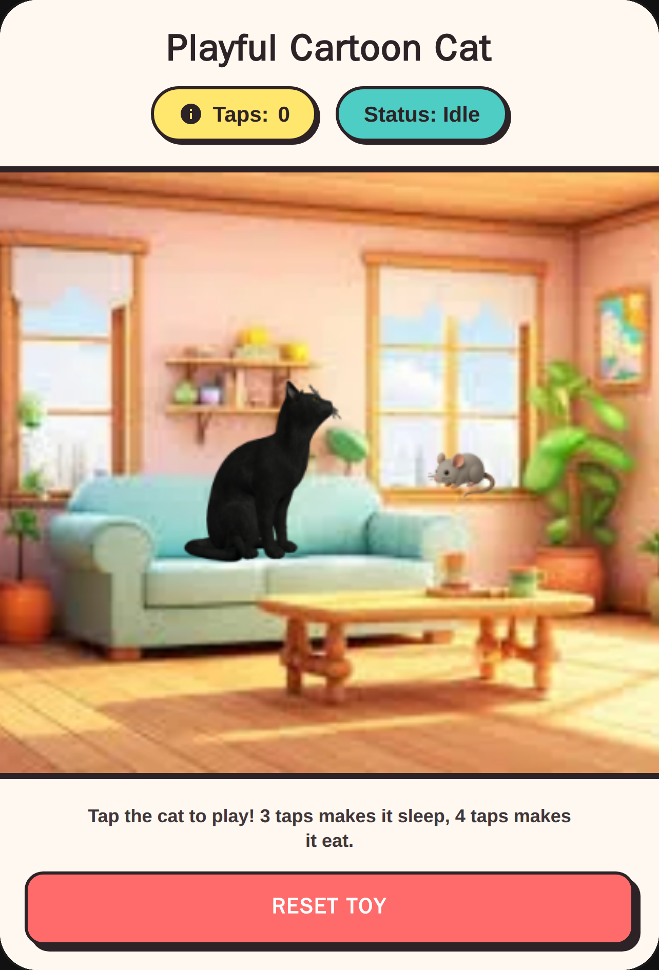 Playful Cartoon Cat cover