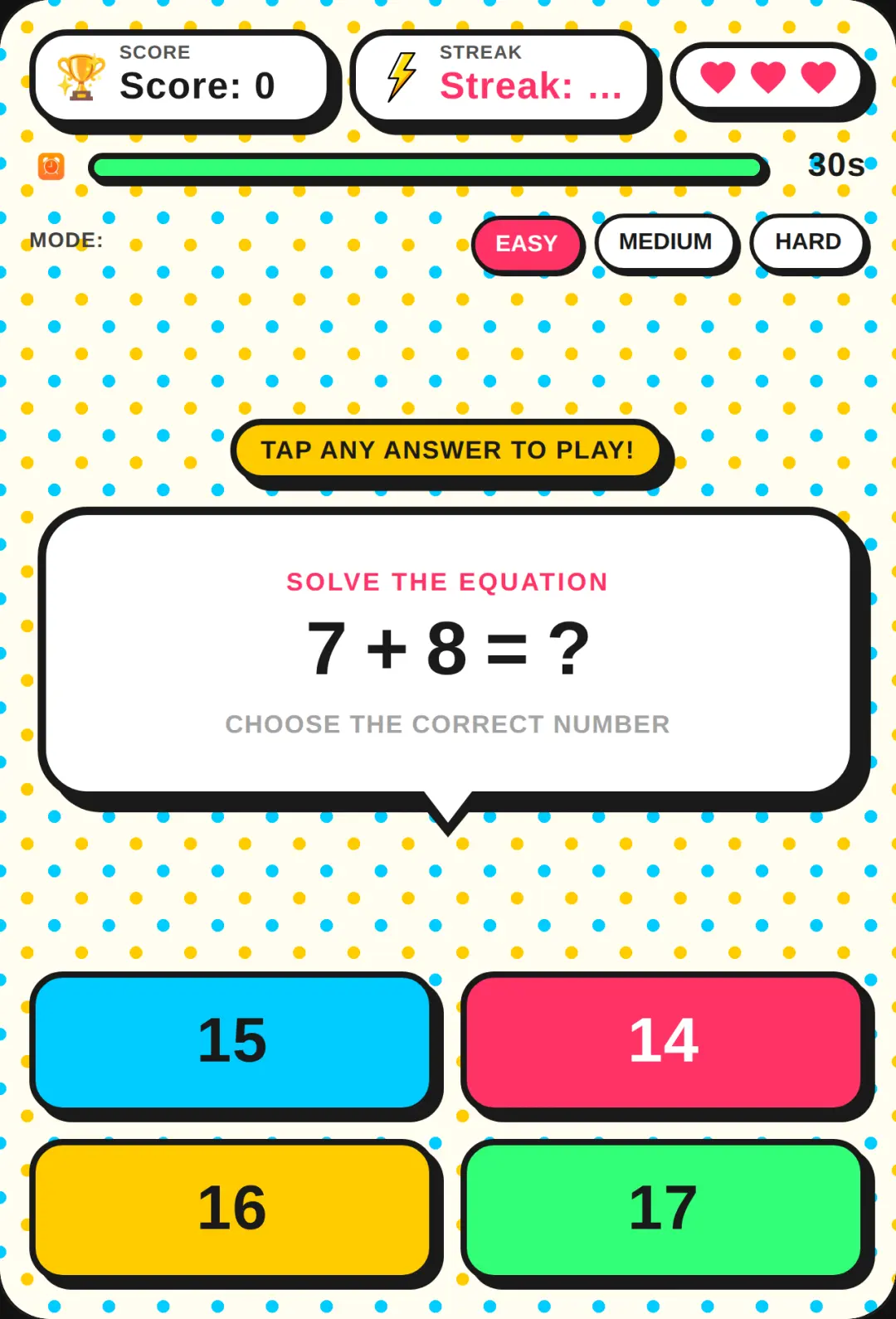 Math Quiz Pop cover