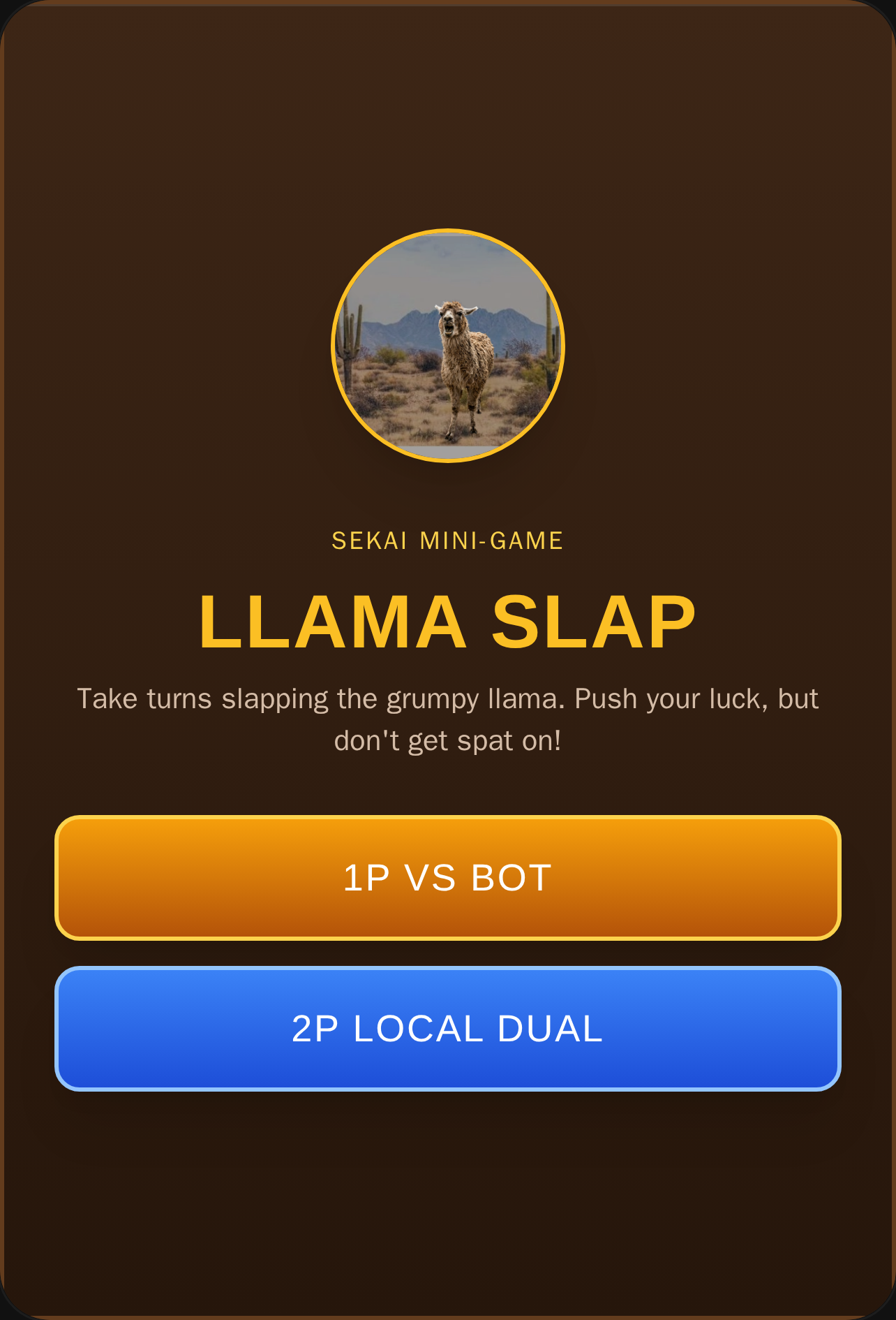 Llama Slap: Turn-Based Challenge 🦙 🖐️ 💥 cover
