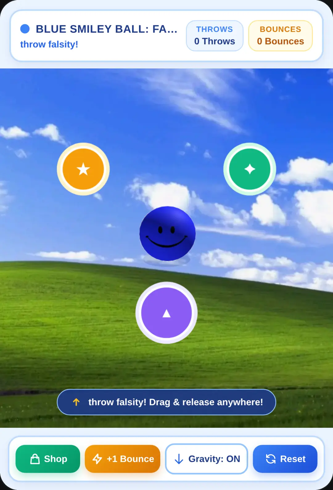 Blue Smiley Ball - Throw & Bounce Physics Sandbox cover