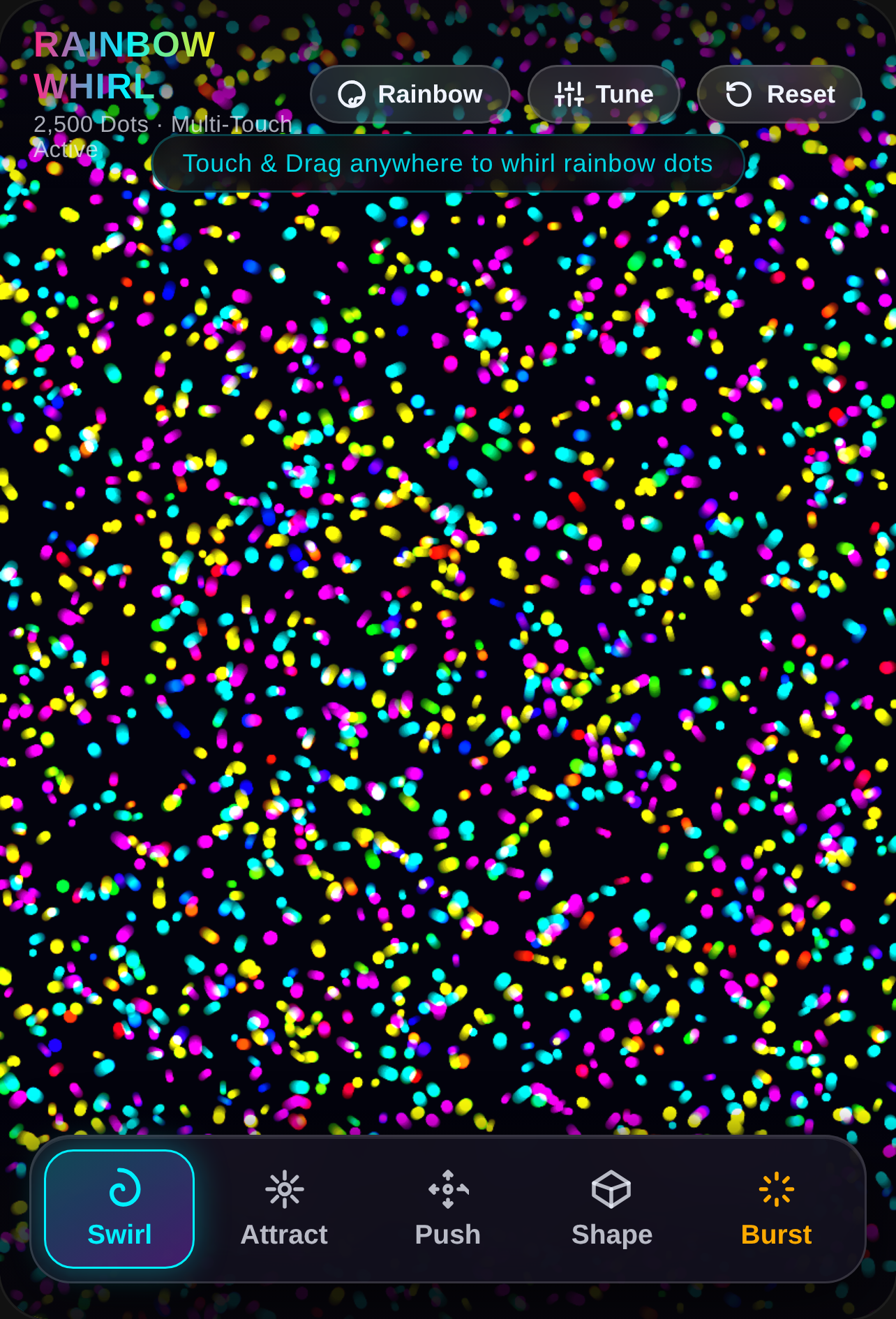 Rainbow Dot Swirl Simulator cover