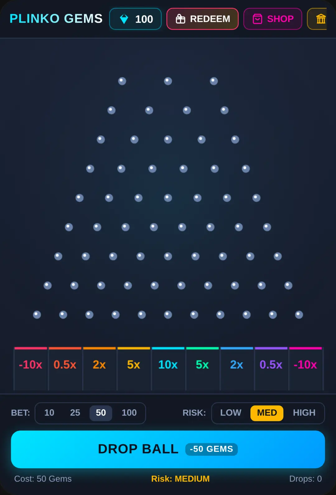 Neon Plinko Gems cover