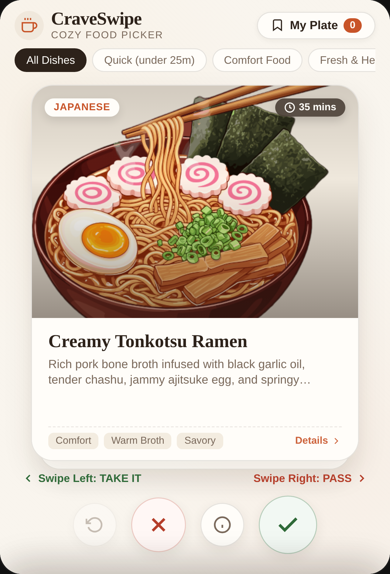 CraveSwipe - Food Inspiration cover