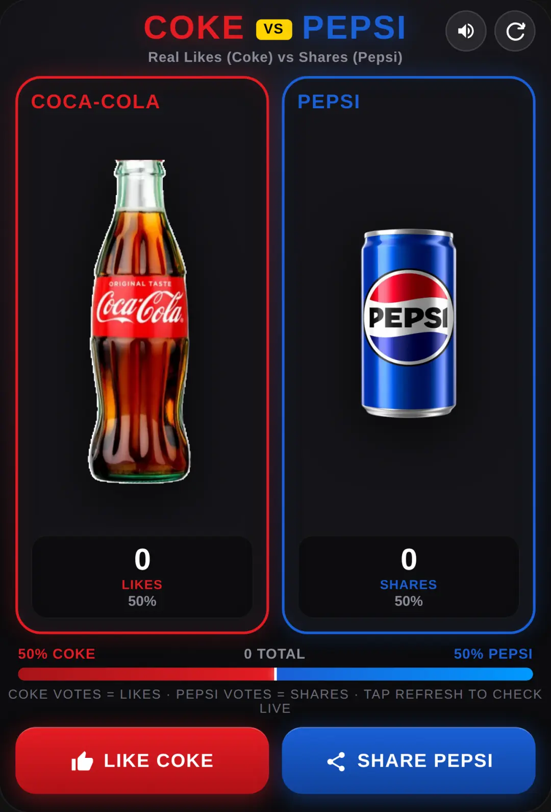 Coke VS Pepsi | Vote battle cover