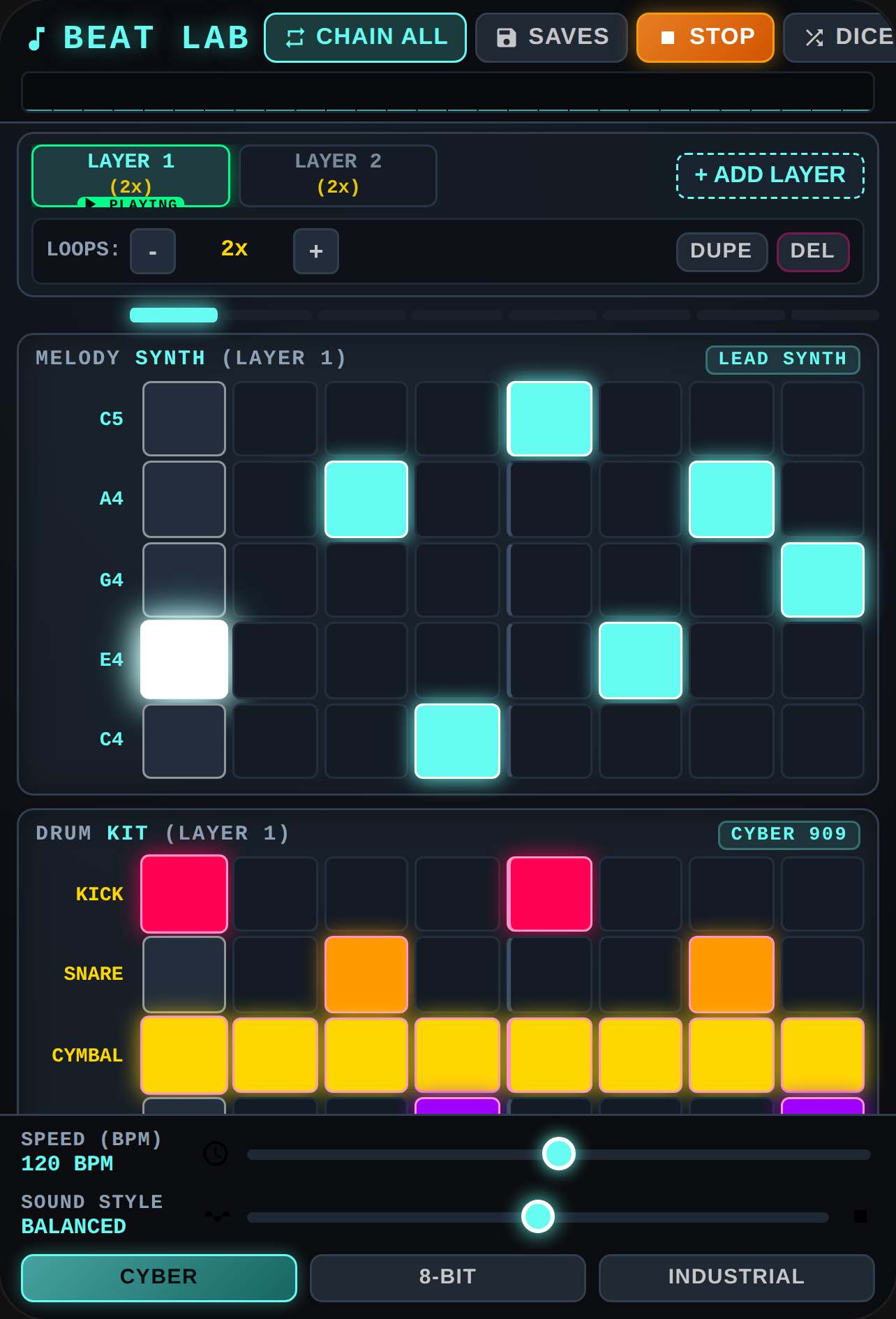 Beat Lab - Cyberpunk Layered Sequencer cover
