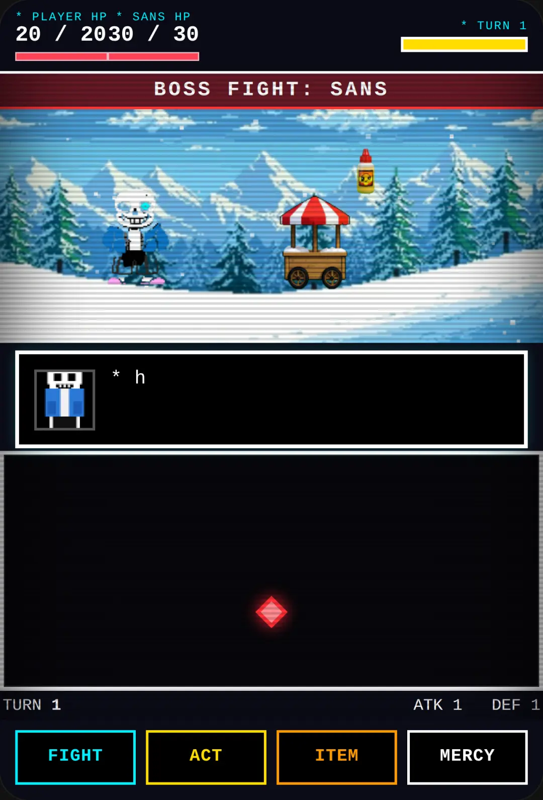 Sans Undertale Hot Dog Stand cover