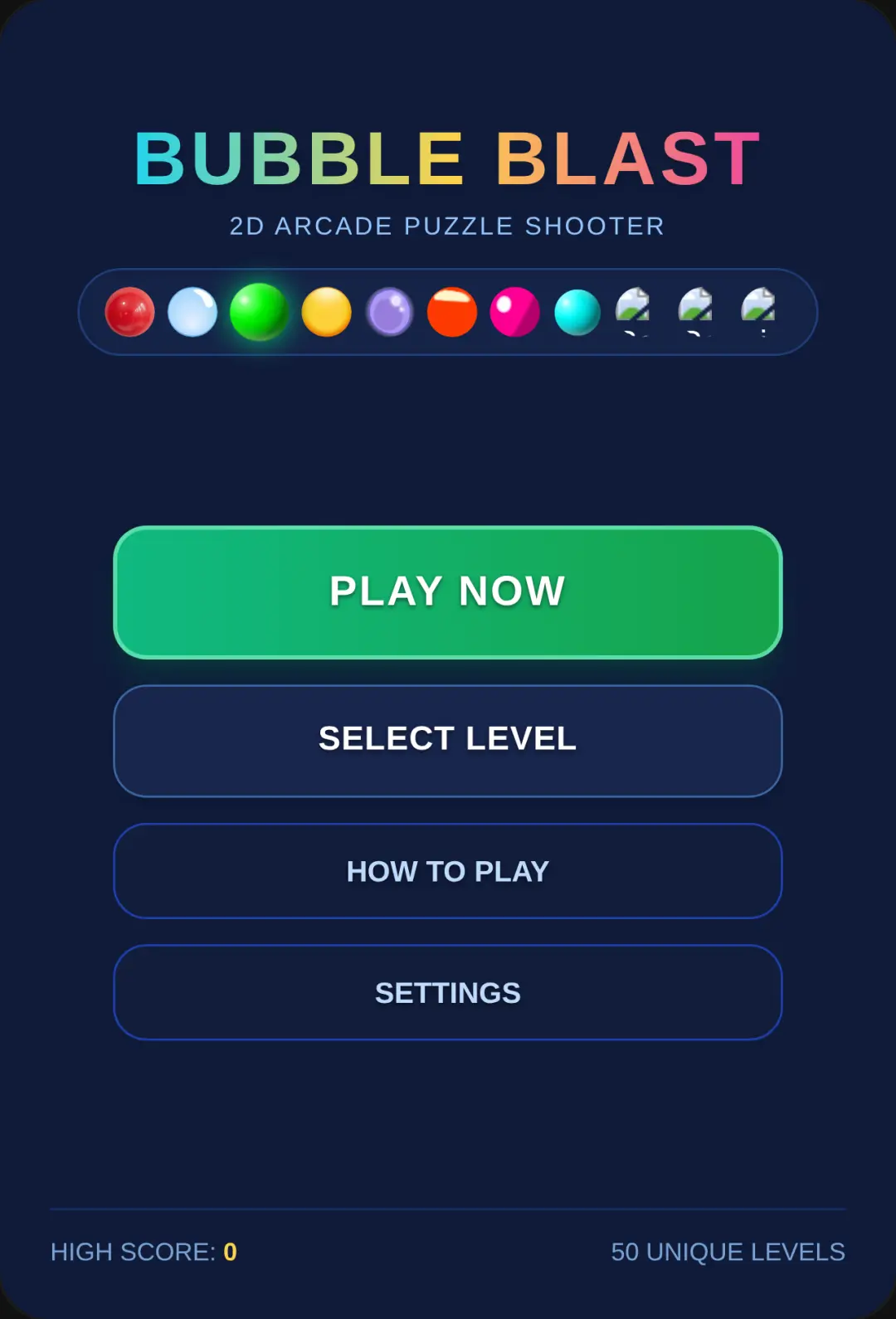 BUBBLE BLAST cover