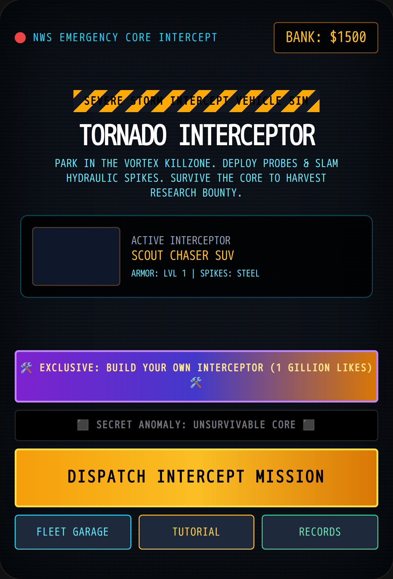 TORNADO INTERCEPTOR: CORE SURVIVOR cover