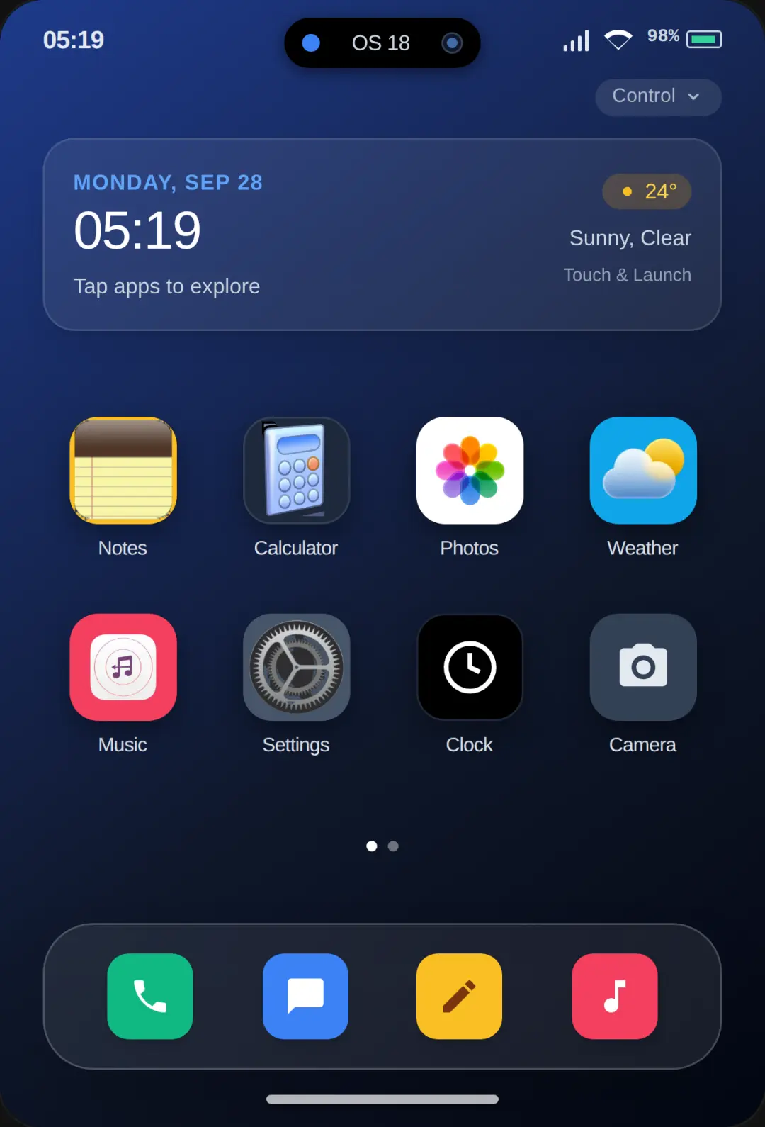 Touch Phone OS cover