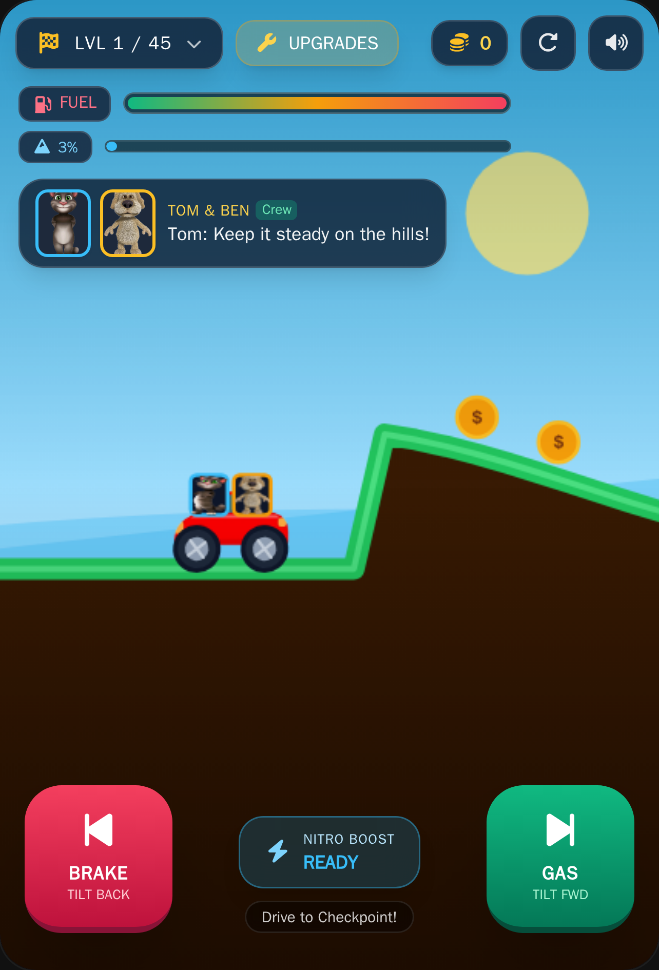Talking tom and ben hill climbing cover