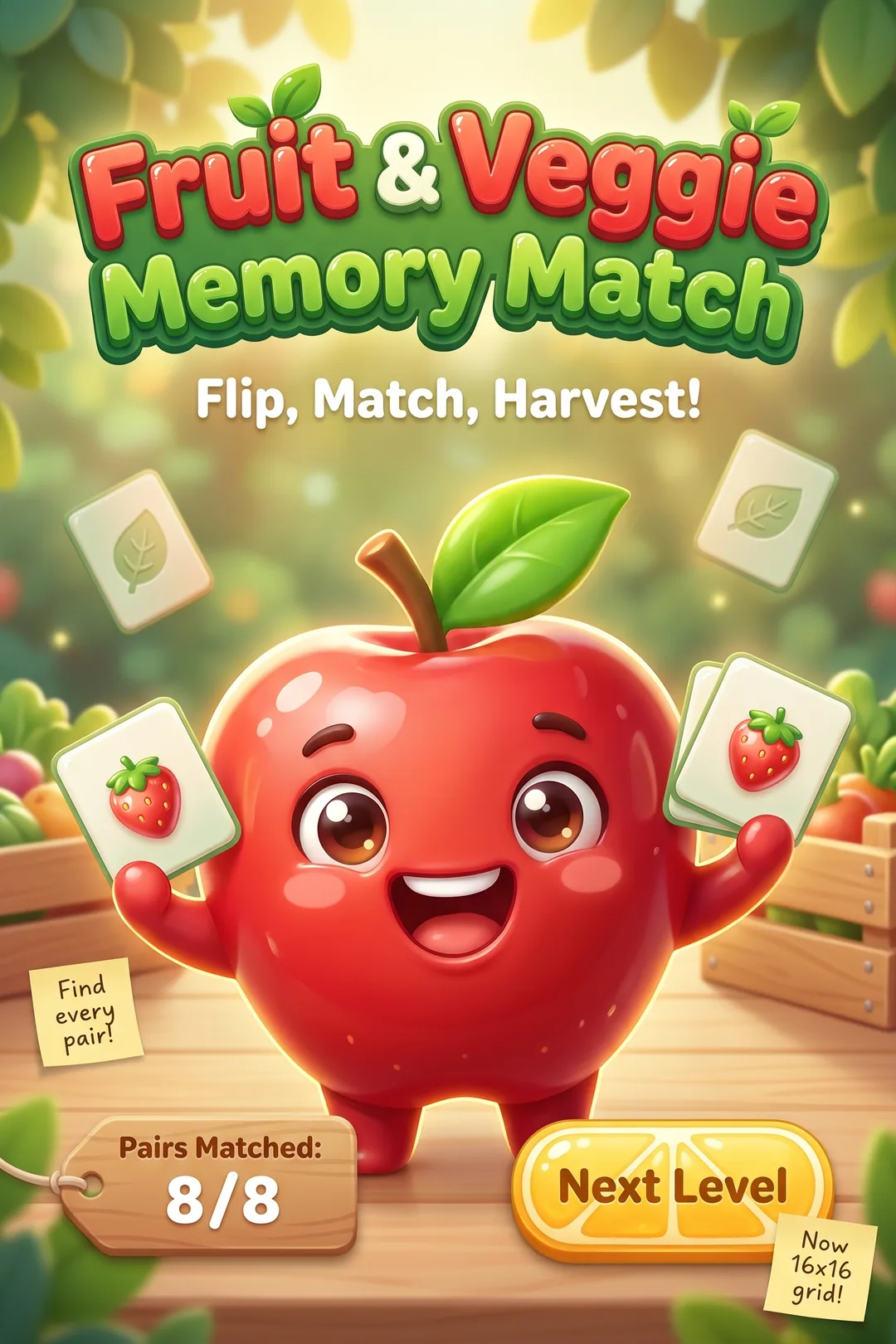 Fruit & Veggie Memory Match