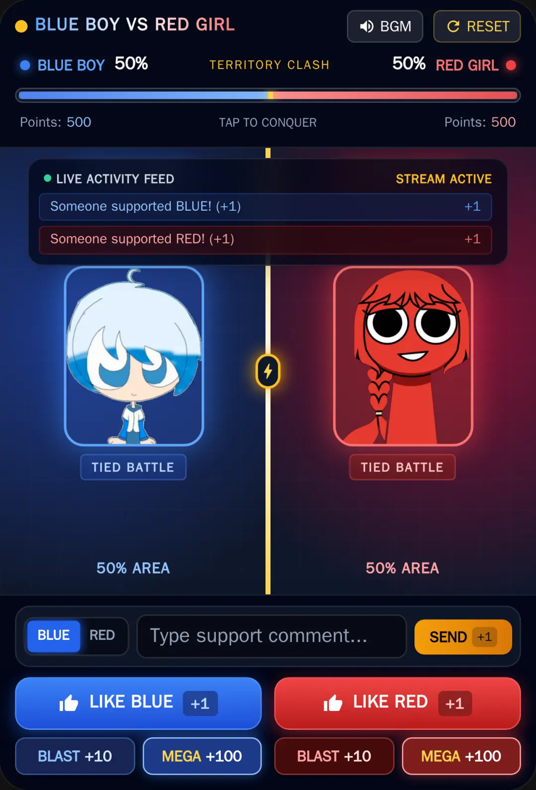 BLUE BOY VS RED GIRL cover