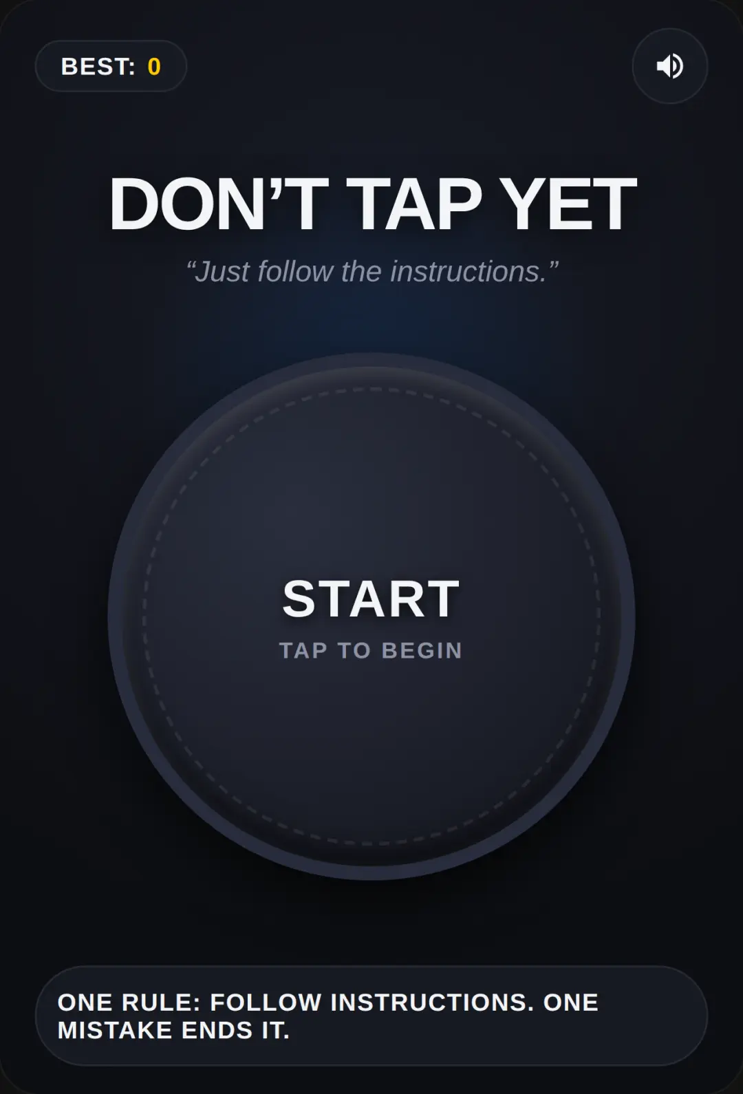 DON’T TAP YET. It's that simple. I think. 🙃 cover