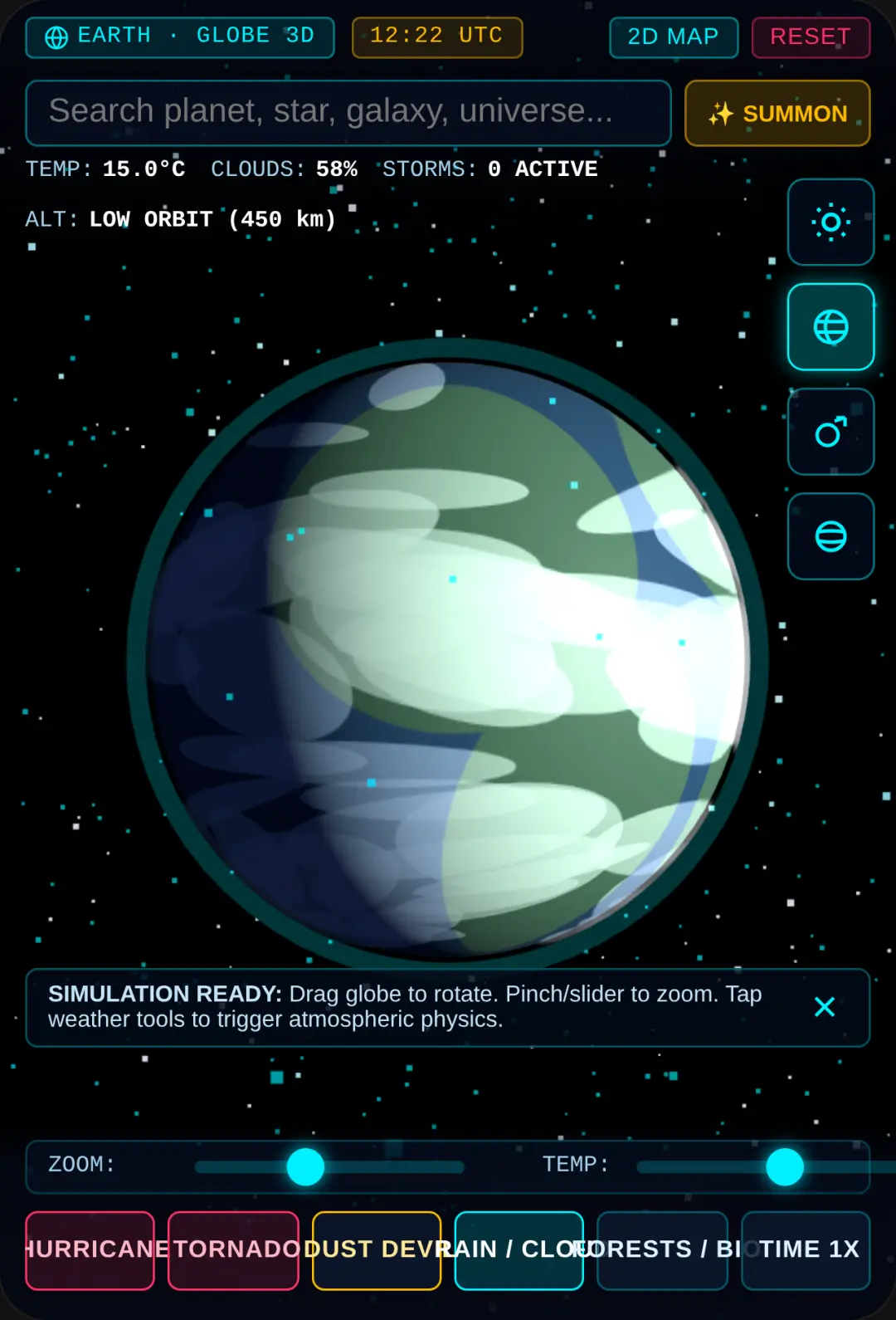 Cosmic Sandbox & Earth Weather Simulator cover