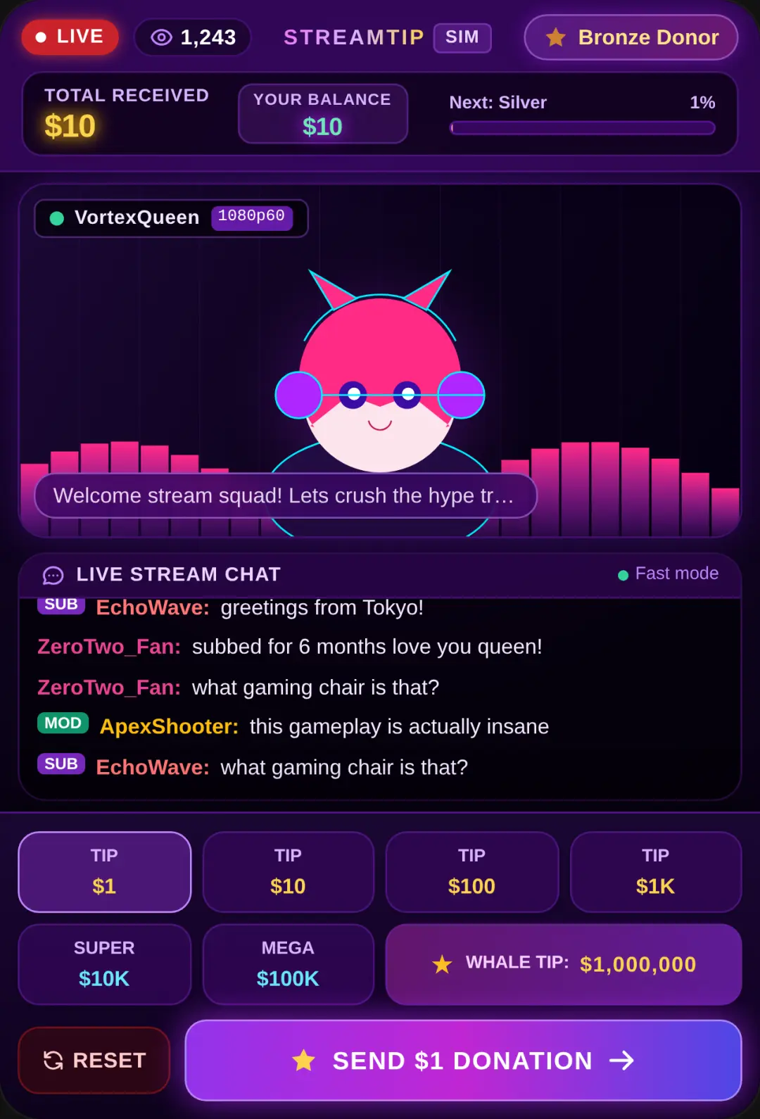 STREAMTIP SIMULATOR cover