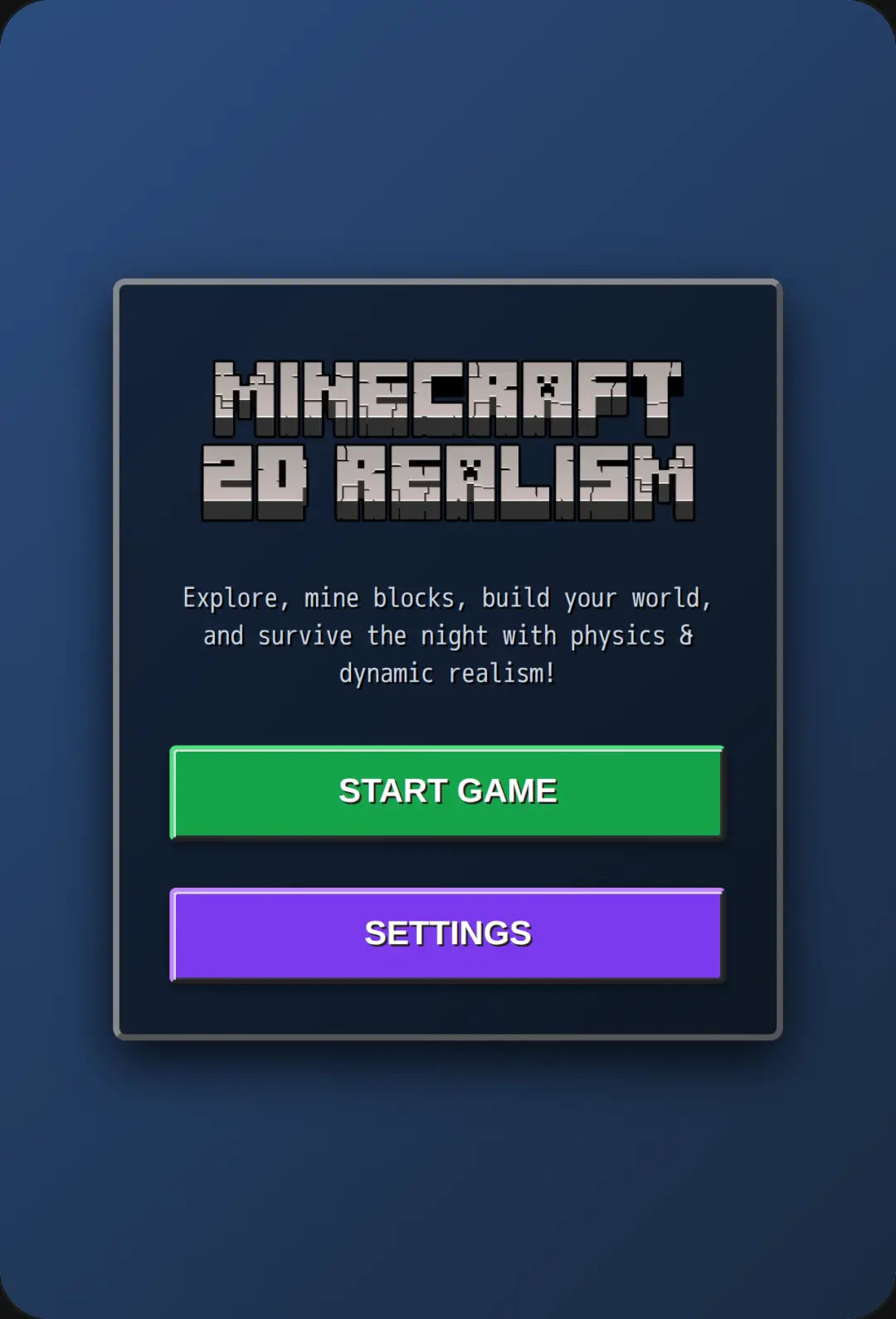 Minecraft 2D Realism Edition 2.0 cover