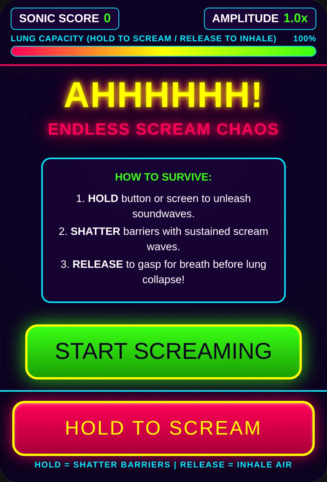 AHHHHHH! - THE SCREAM RUNNER cover