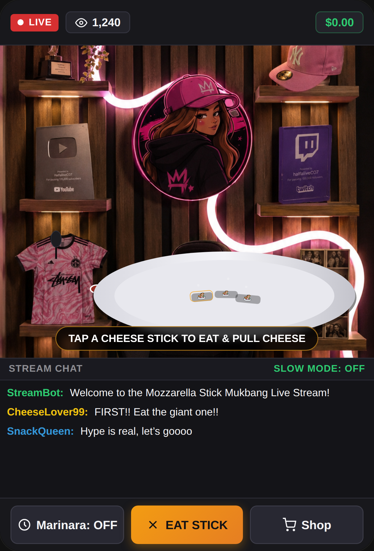 Mozzarella Stick Streamer Simulator cover