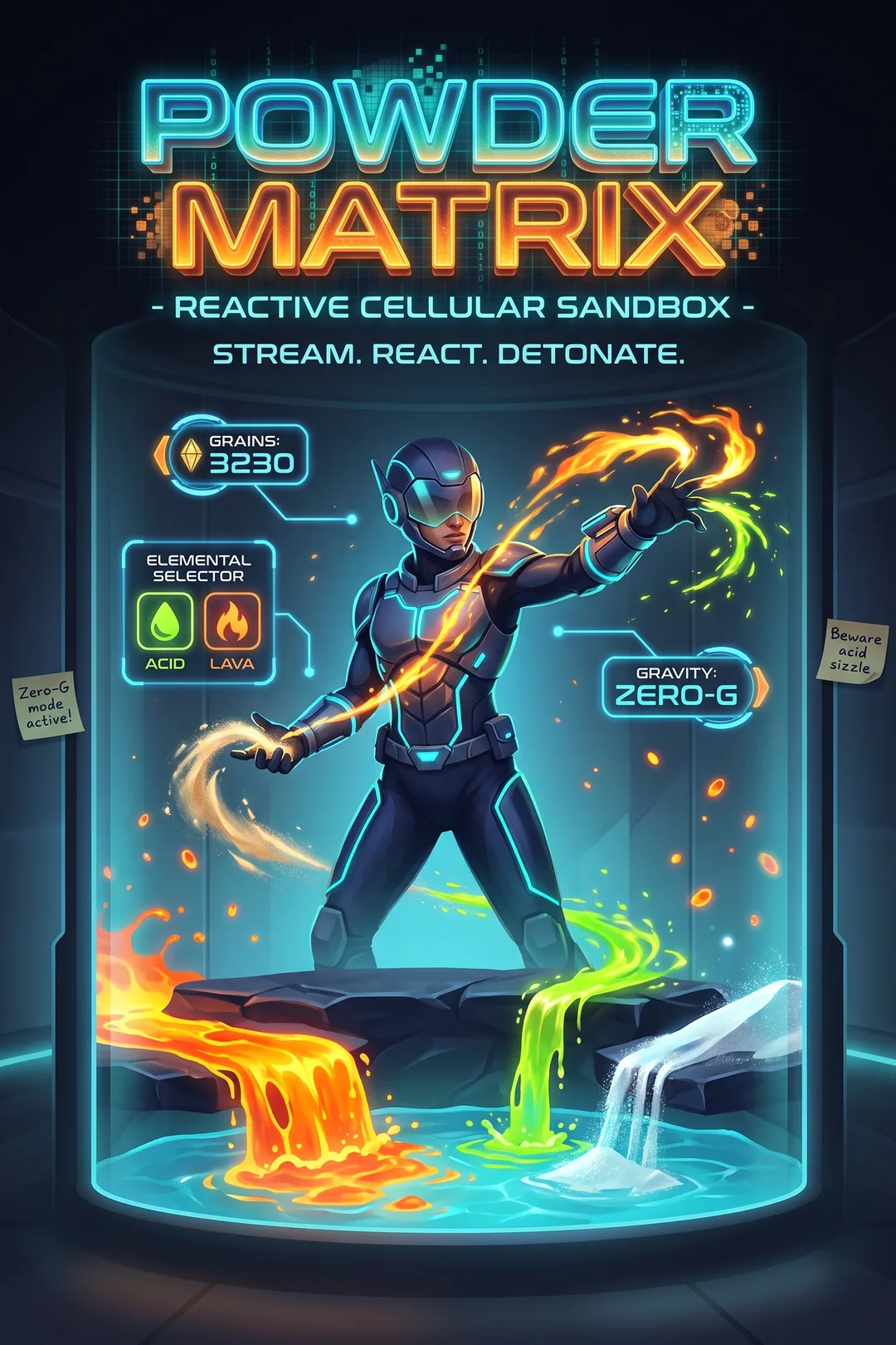 Powder Matrix - Reactive Cellular Sandbox