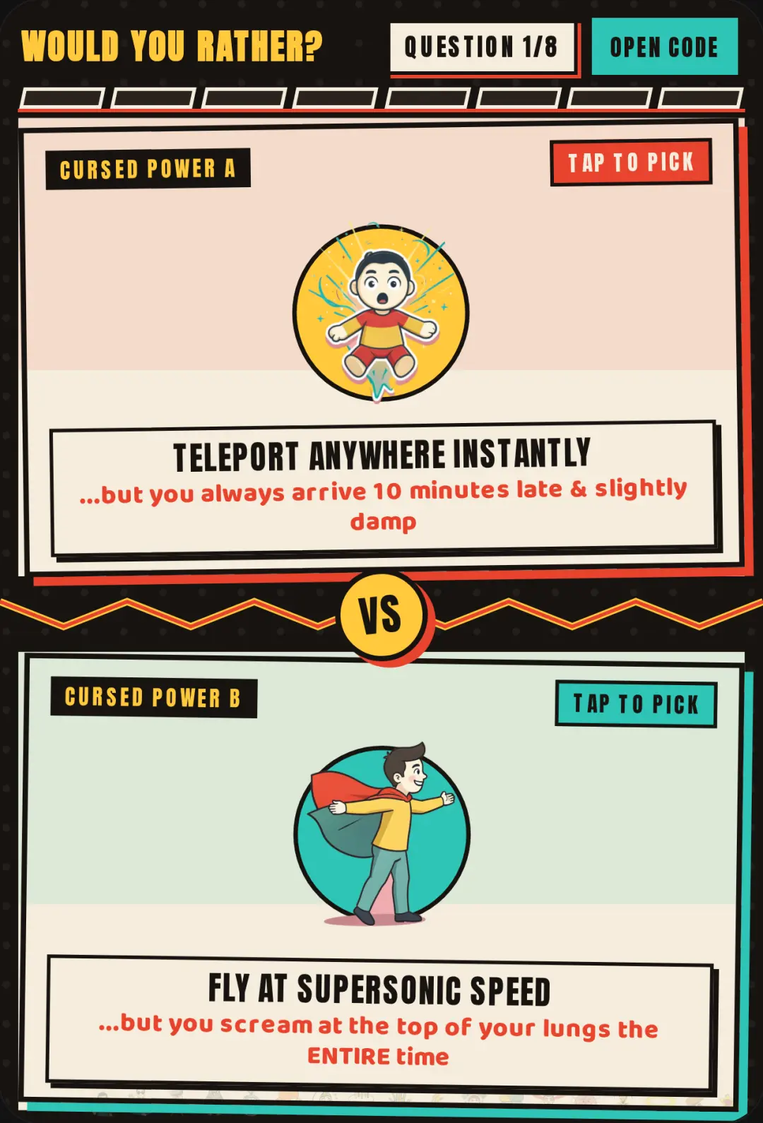 Would You Rather? Cursed Superpowers cover