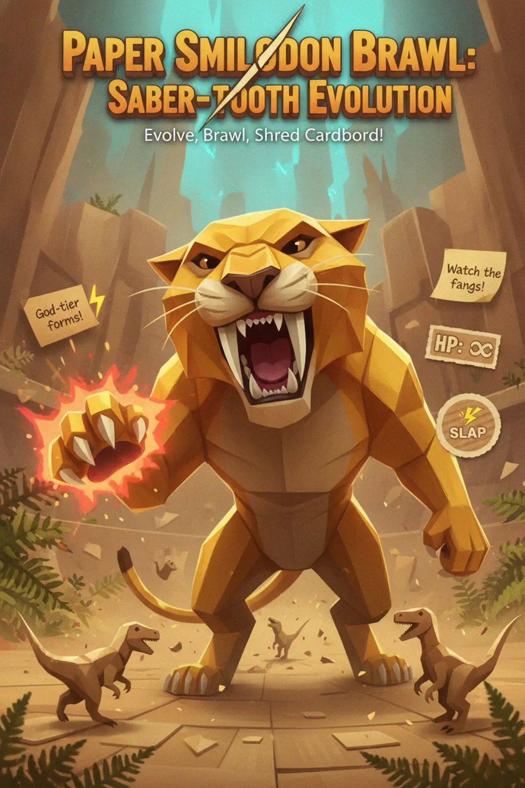 Paper Smilodon Brawl: Saber-Tooth Evolution cover