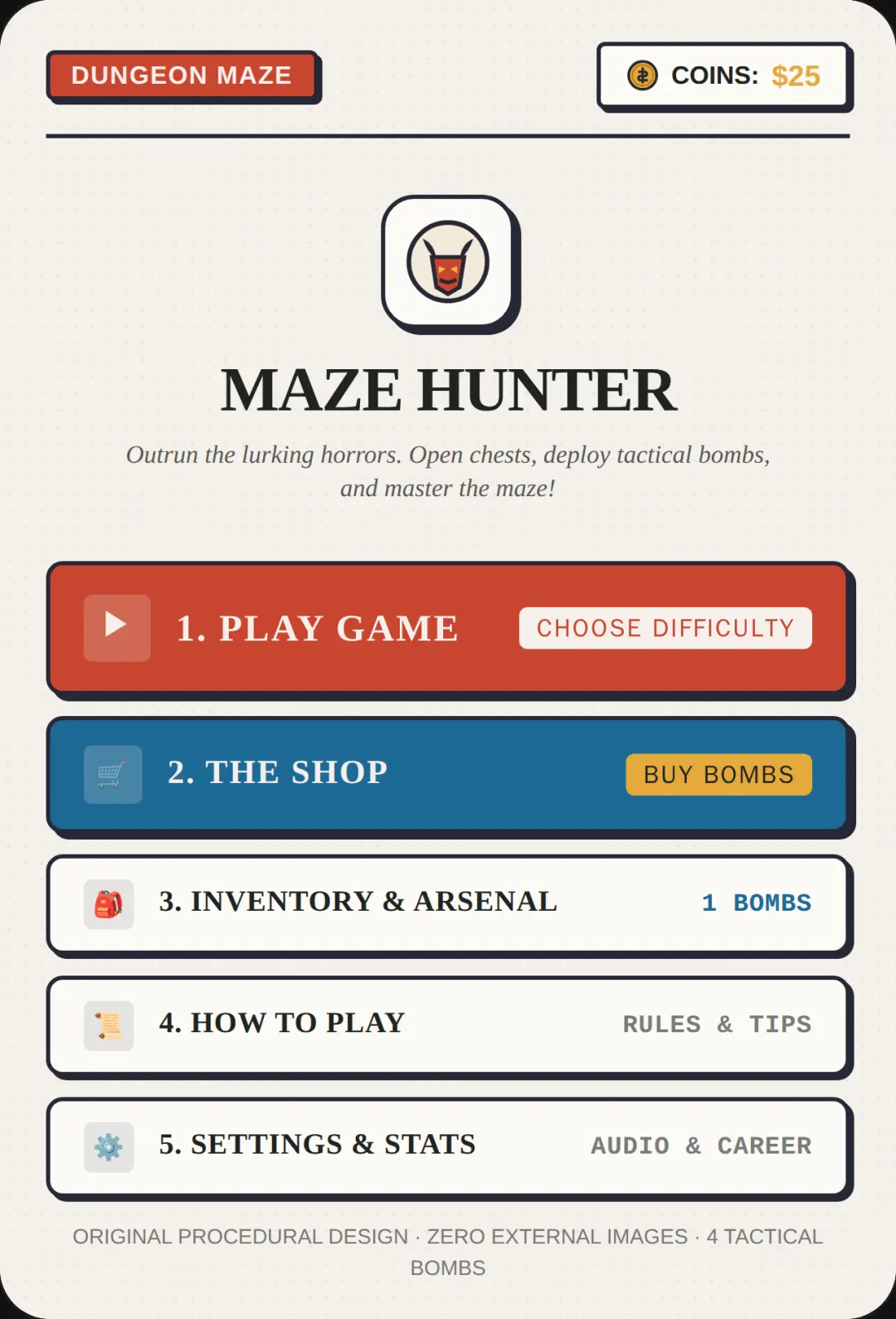 Maze bomber cover