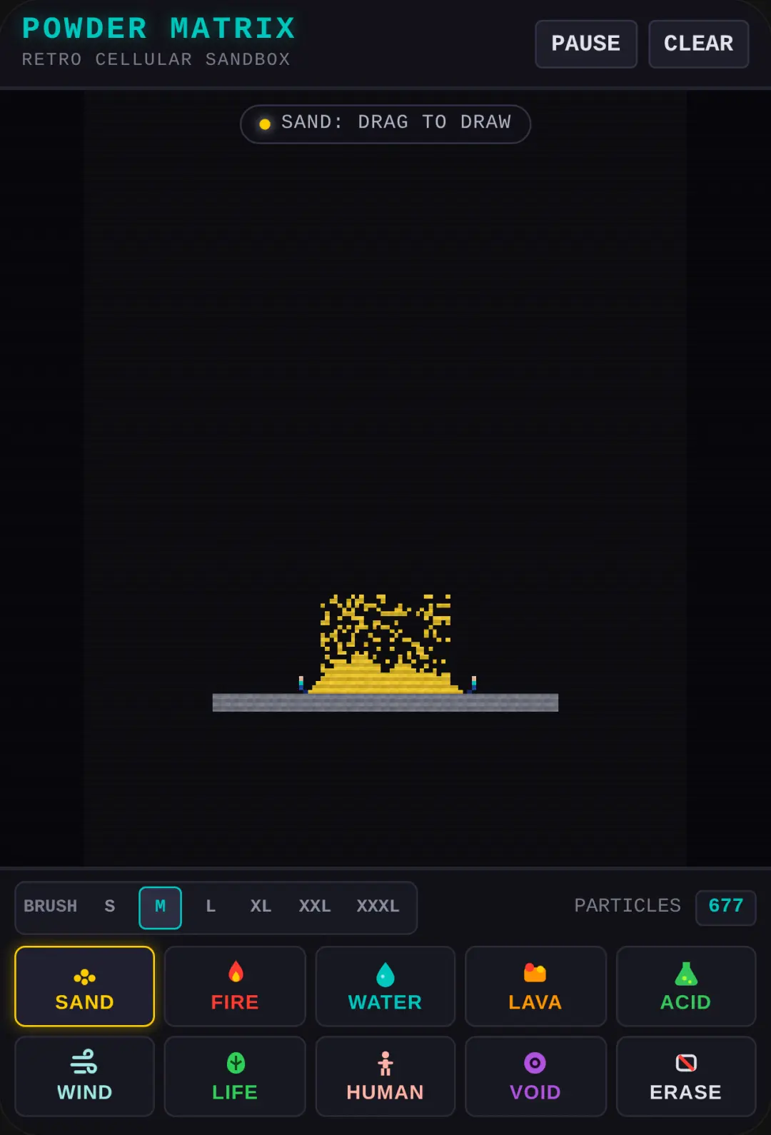 Powder Matrix - Retro Pixel Physics Sandbox cover