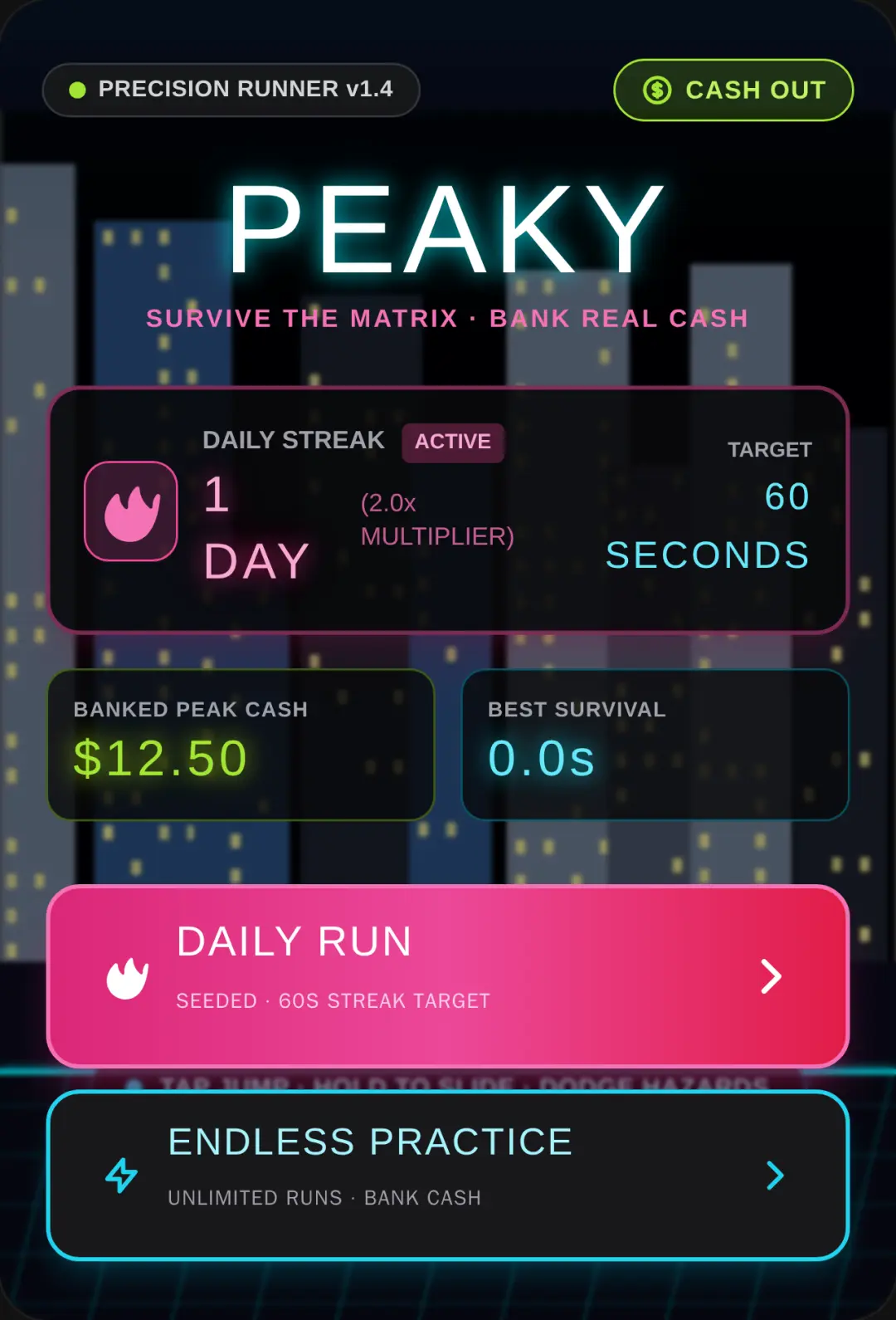 PEAKY - Precision Arcade Runner cover