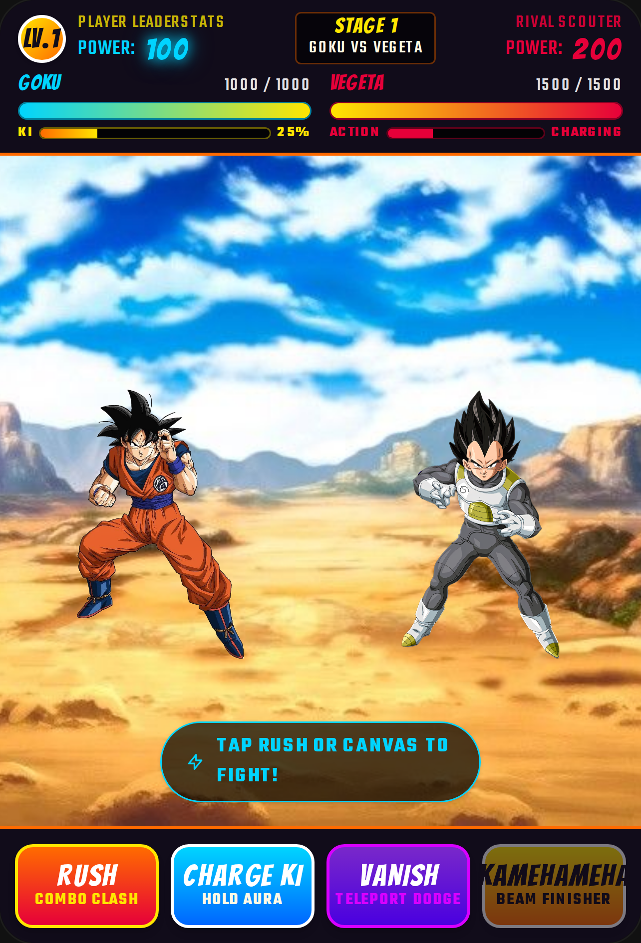 Dragon Ball Style Fighting Game cover
