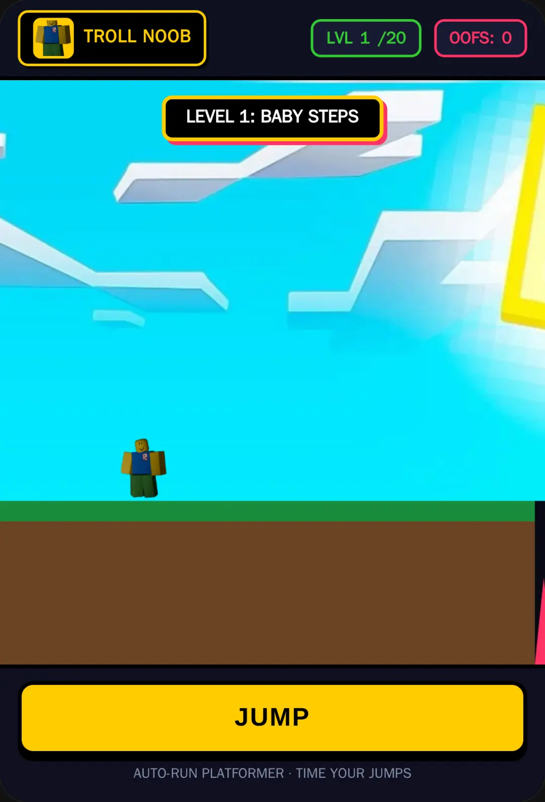 Roblox Noob: 20 Levels of Troll cover