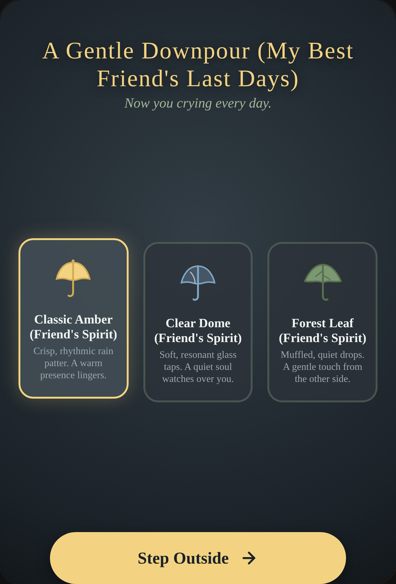 Rain and sad cover