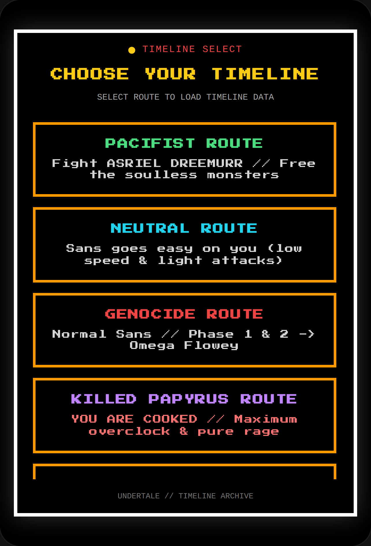 UNDERTALE ROUTE cover