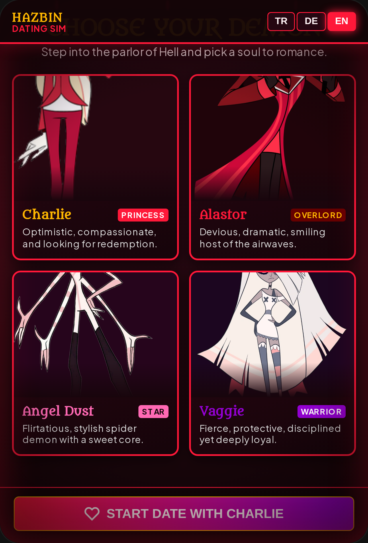 Hazbin Hotel Dating Simulator cover