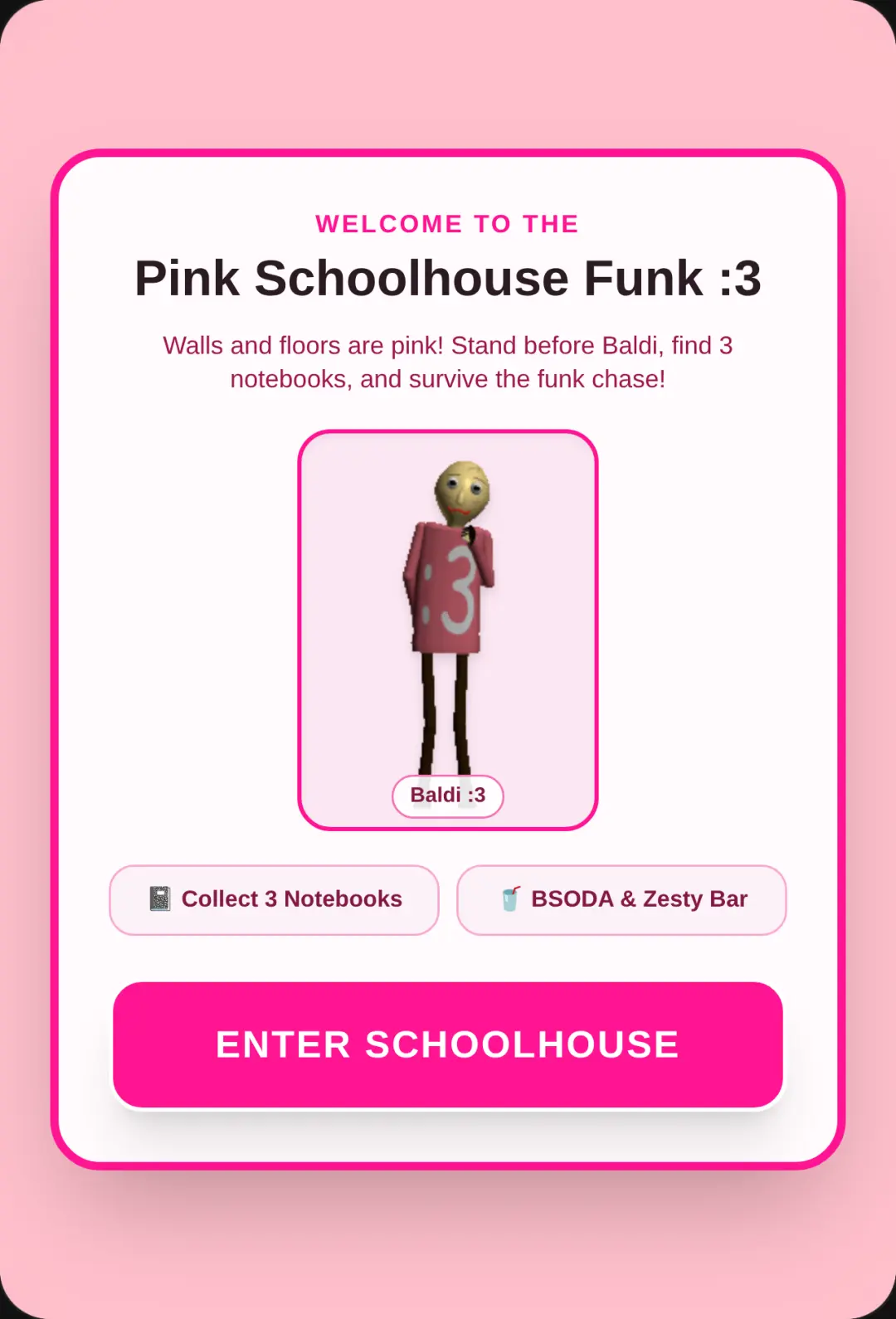 Pink Schoolhouse Funk :3 (:3 numberslop game) cover