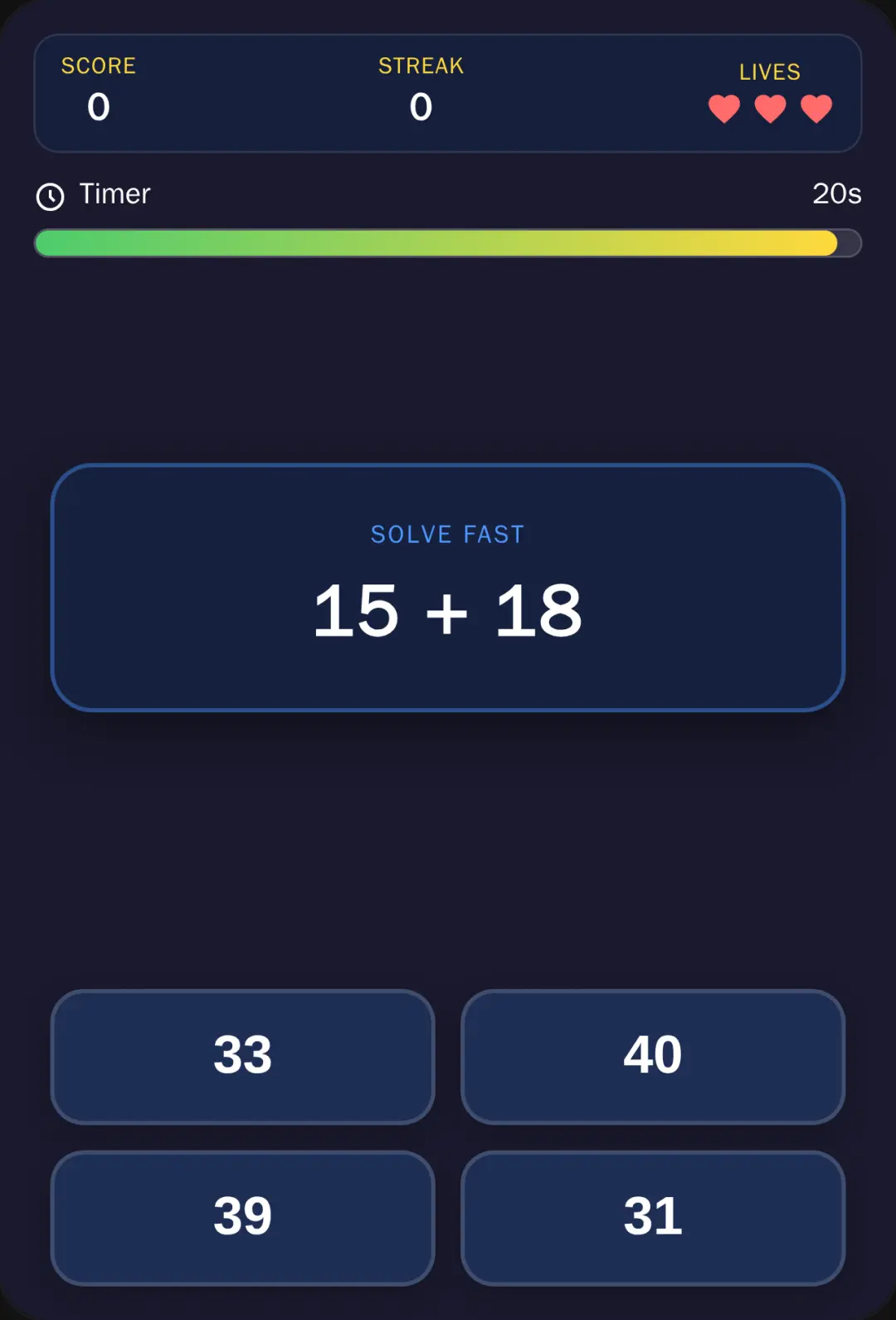 20-Second Math Blitz cover