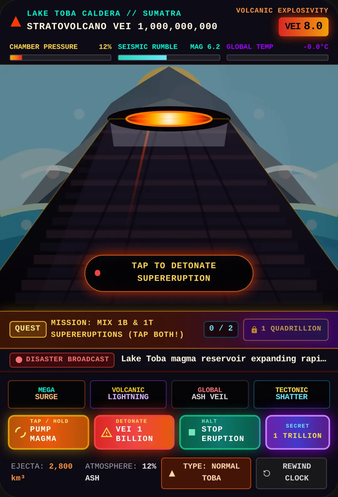 Toba Stratovolcano Simulator — VEI 1,000,000,000 cover