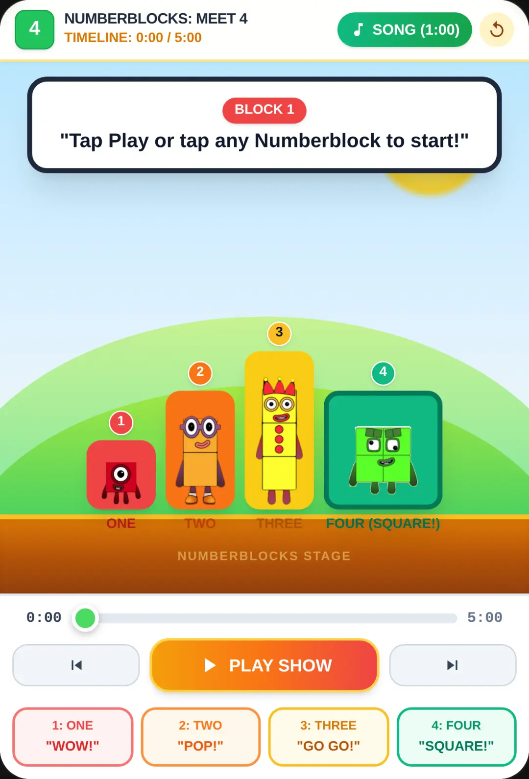 Numberblocks: Meet 4 & The Square Song cover