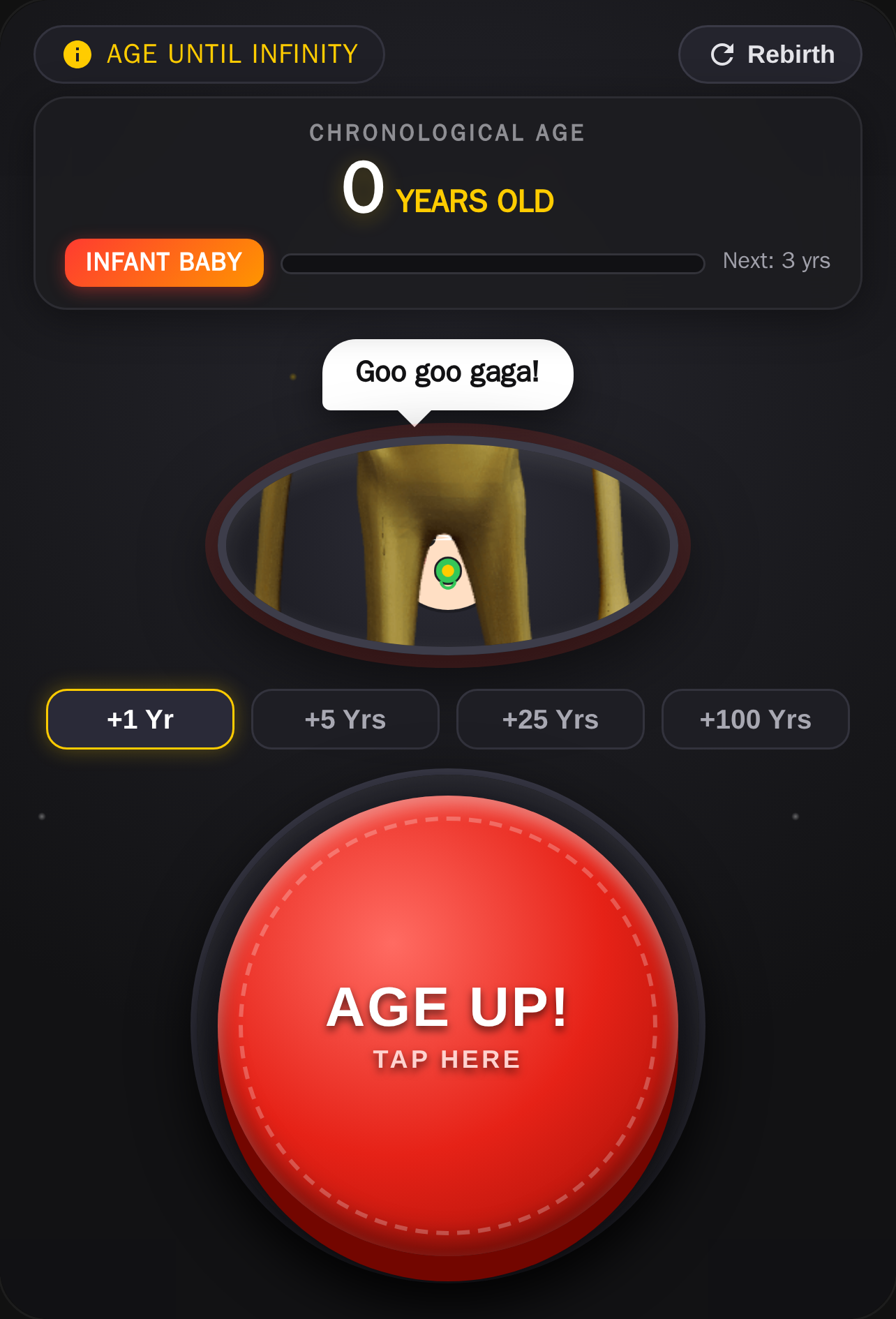 Baby to Infinity — Age Button cover