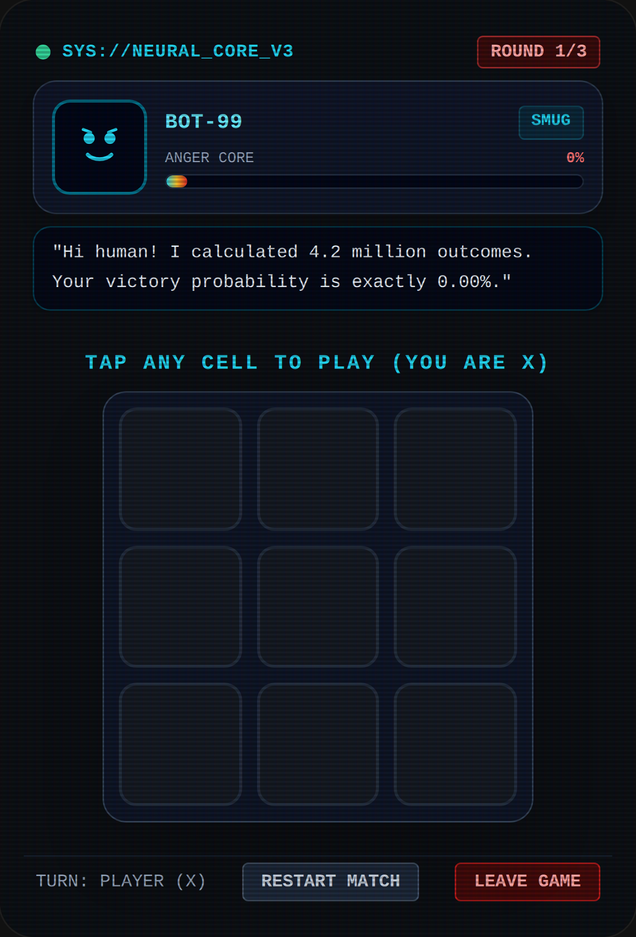 AI Tic-Tac-Toe: Bot Meltdown cover