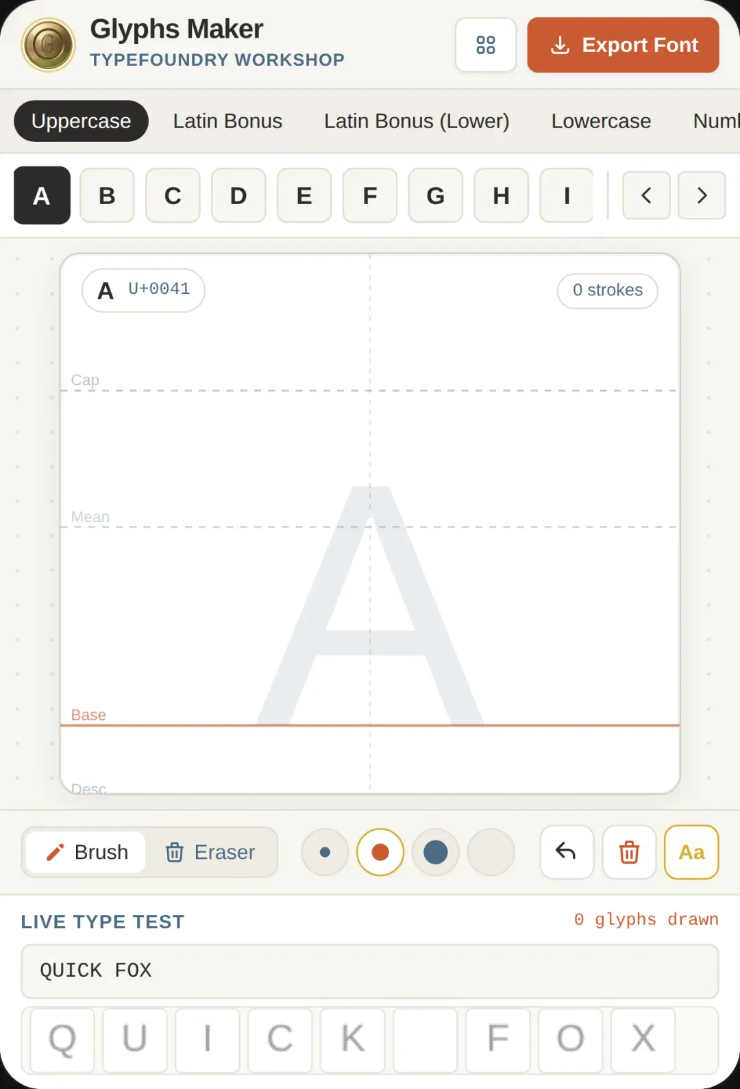 Glyphs Maker — Letterpress Type Studio cover