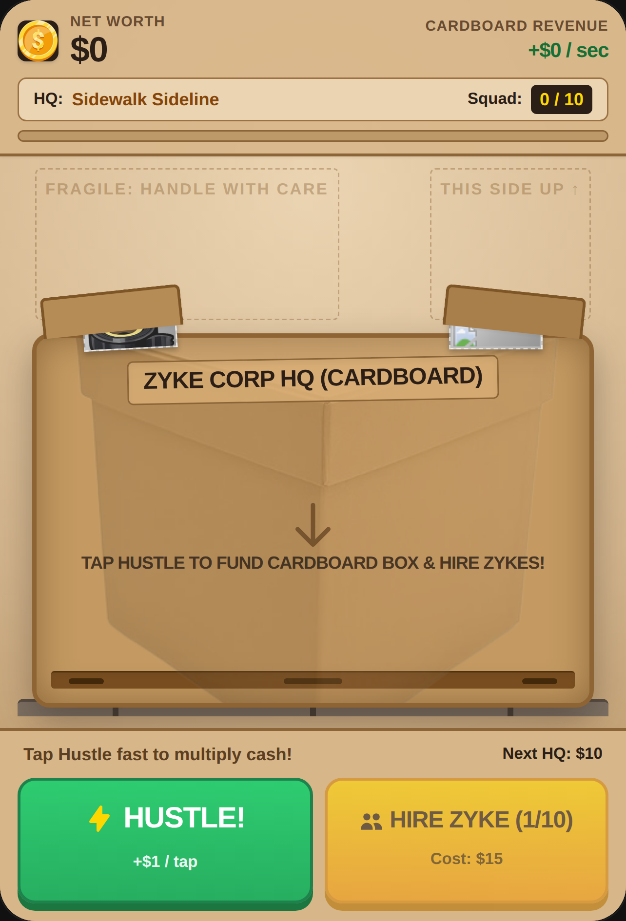 Zyke Simulator: Cardboard Tycoon cover