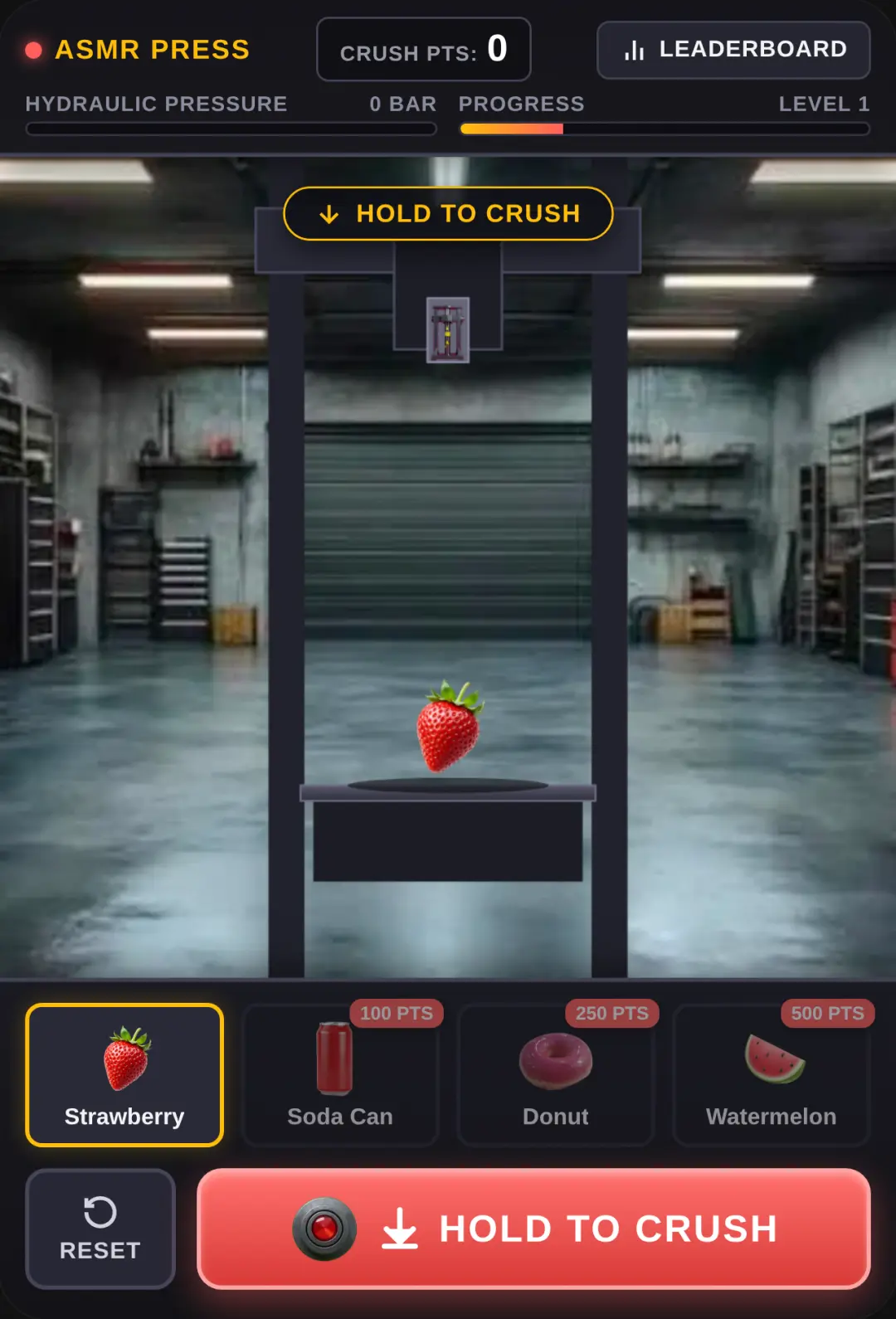 ASMR Hydraulic Press: Food Squish Simulator cover