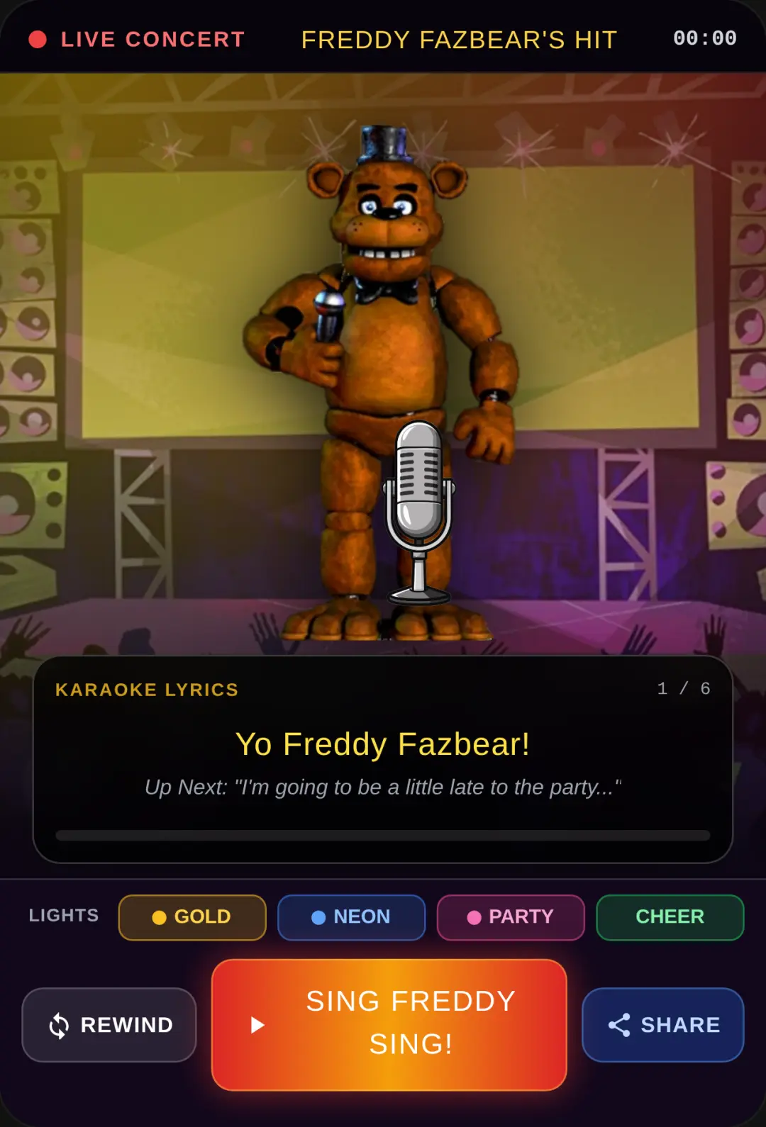 Freddy Sings: The Late Party Song cover
