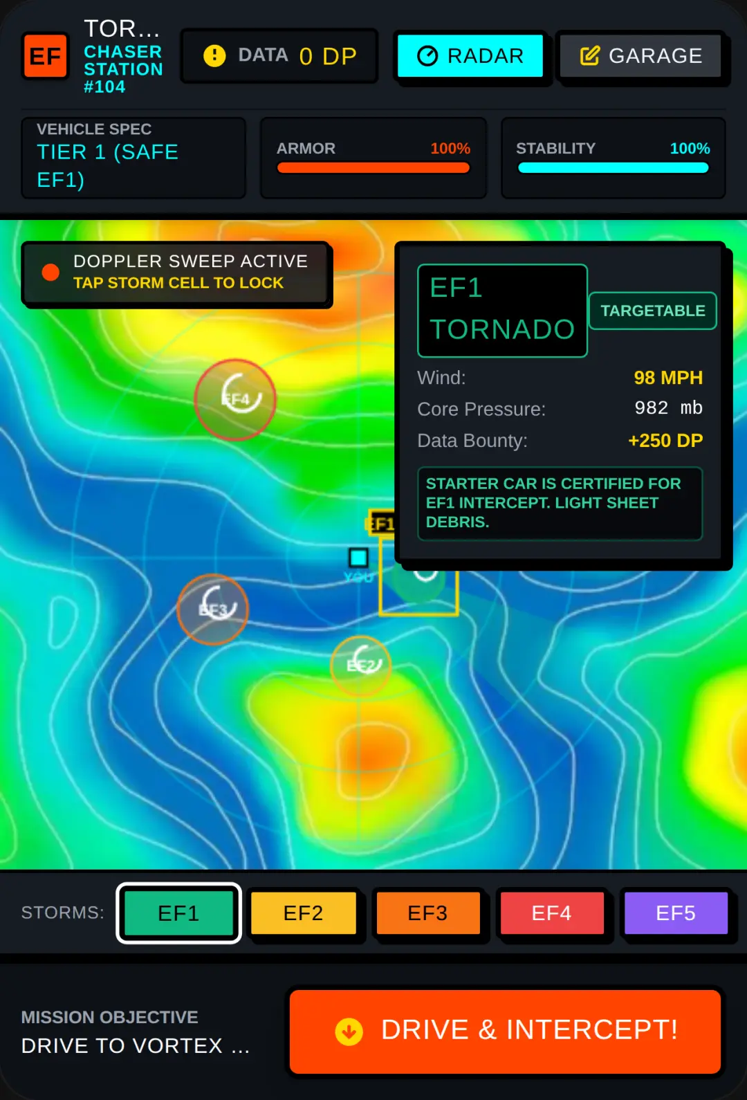 TORNADO INTERCEPT: EF1 - EF5 cover