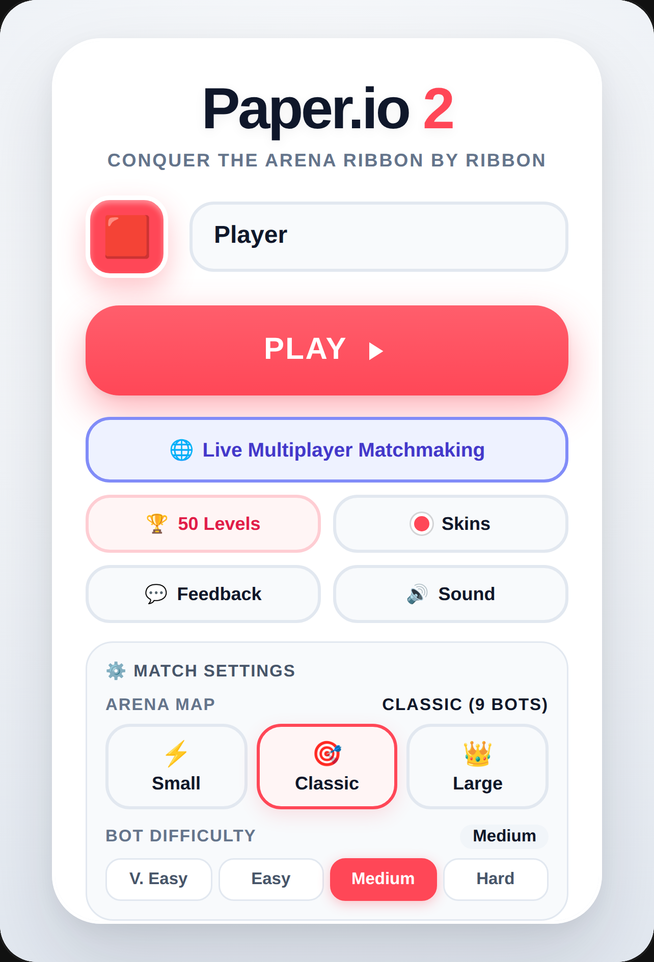 Paper.io 2 - Classic Arena & 50 Levels cover